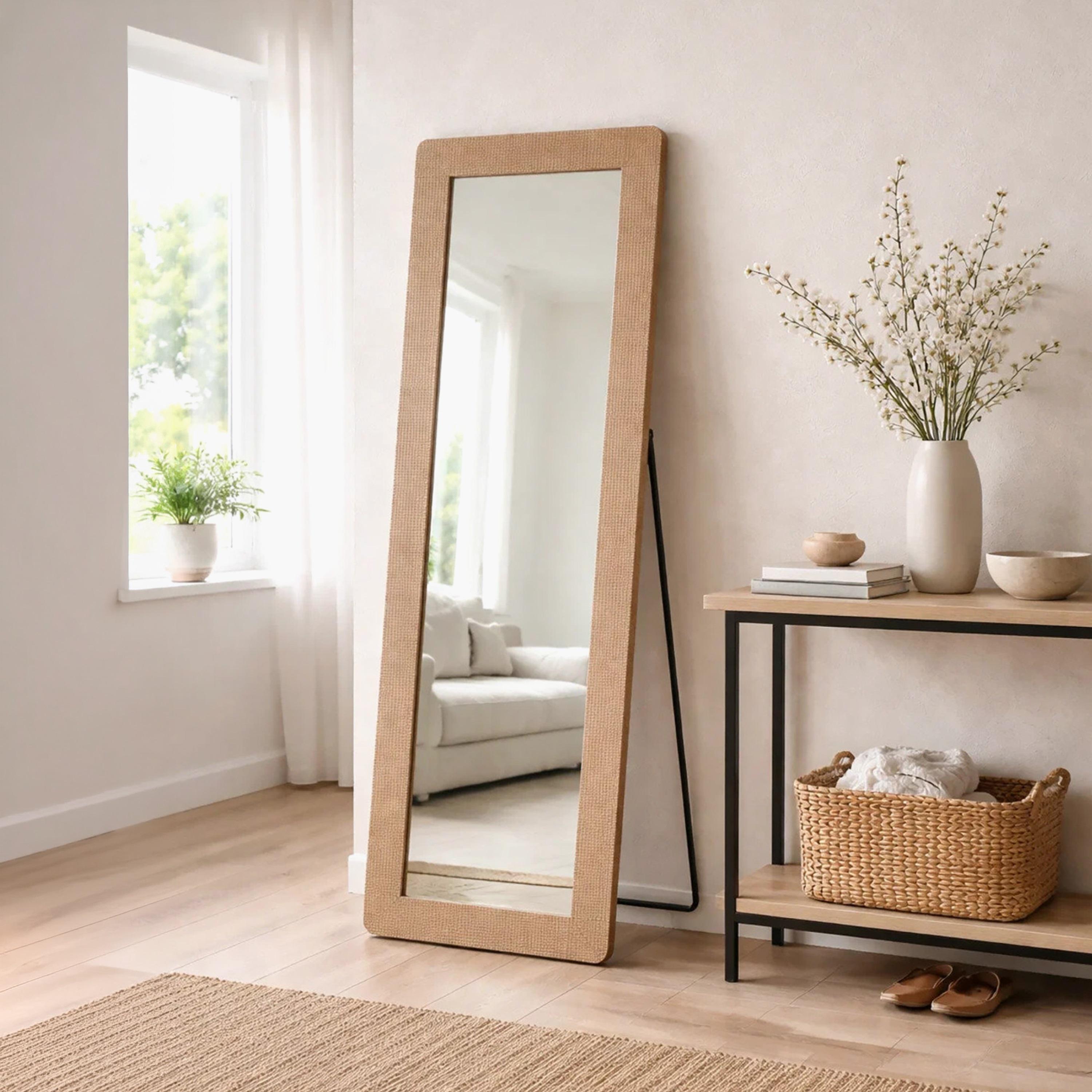 مرآة أرضية مستطيلة زجاجية بني من ماريا هومز-household-walldecorandmirrors-mirrors-wallmirrors-image-3