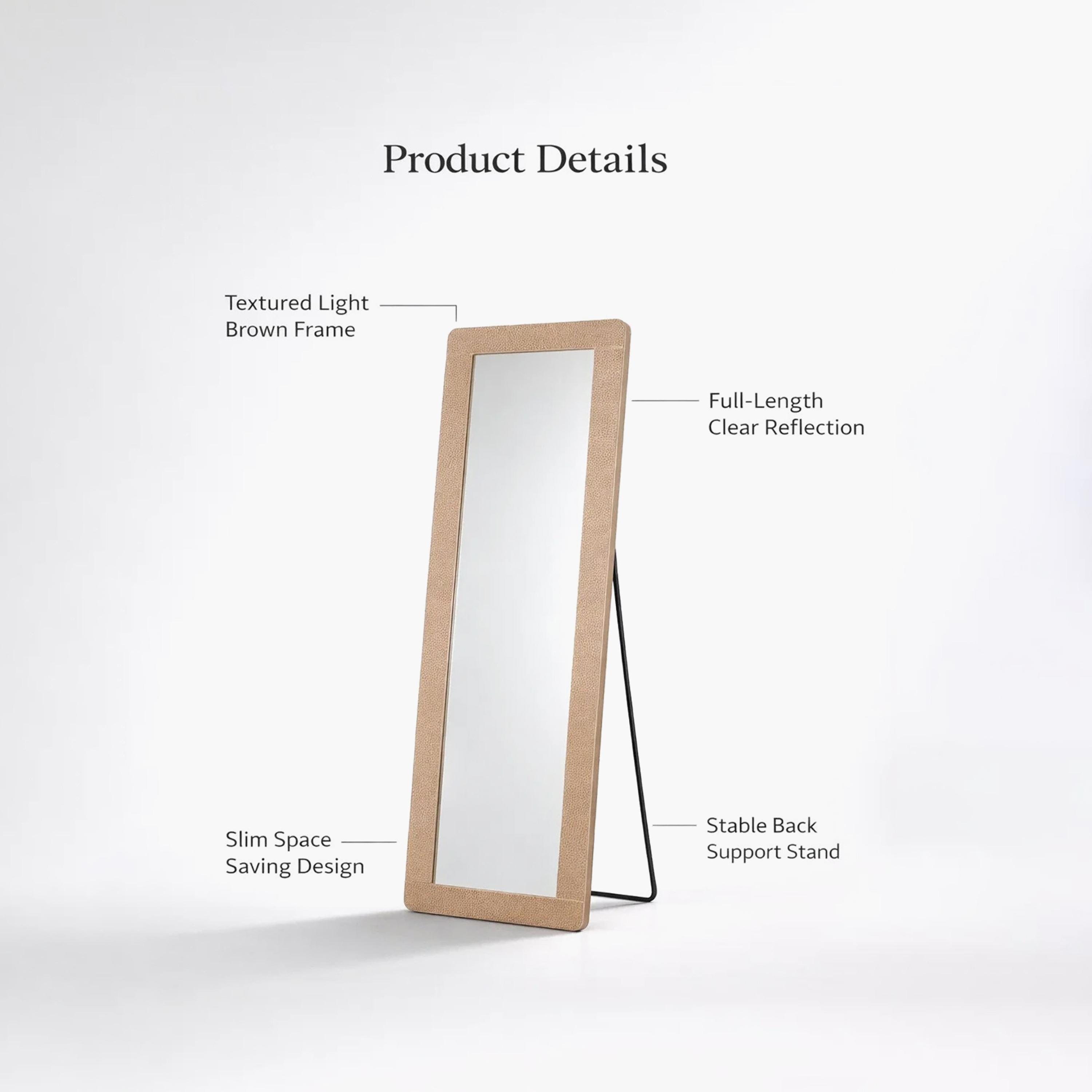 مرآة أرضية مستطيلة زجاجية بني من ماريا هومز-household-walldecorandmirrors-mirrors-wallmirrors-image-4