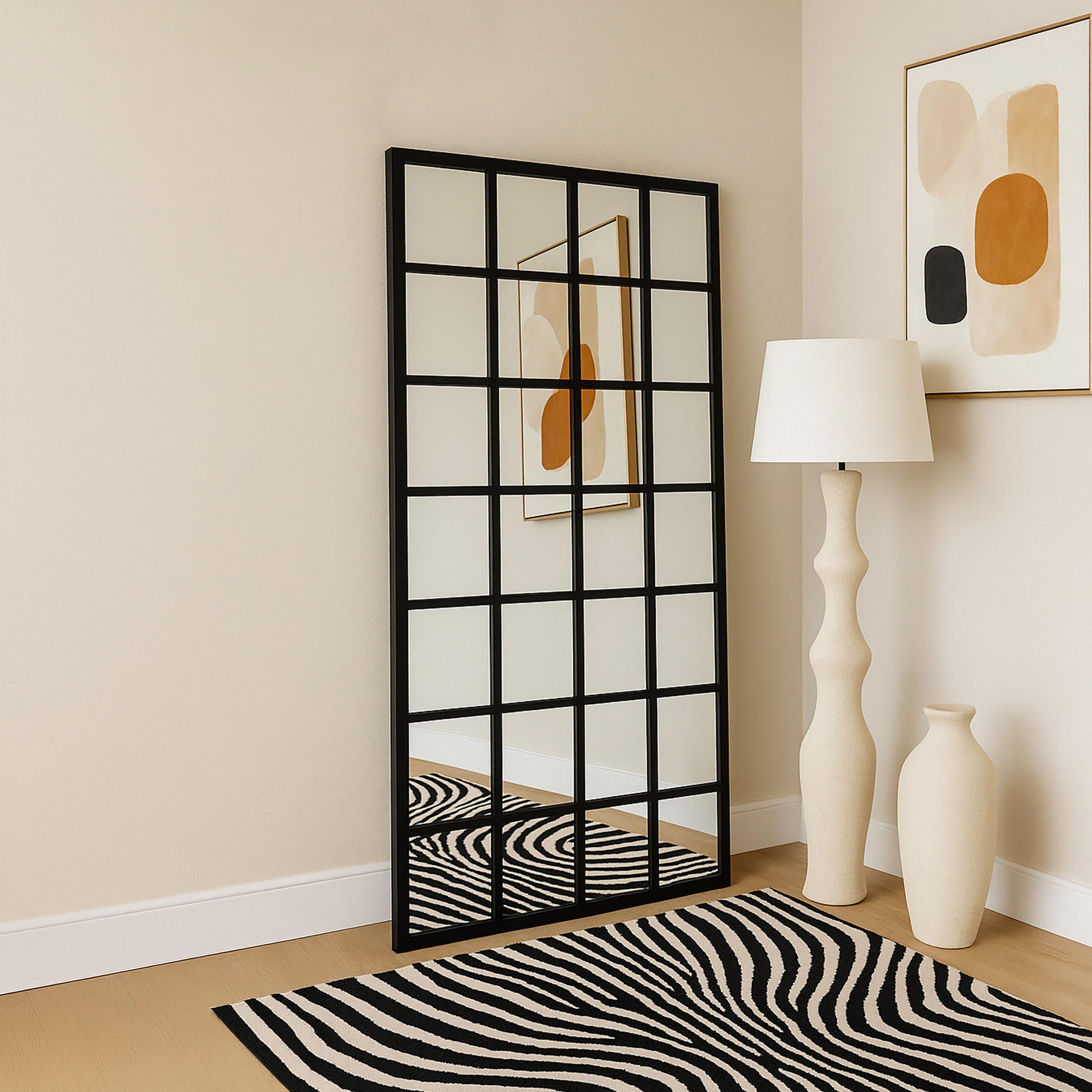 Maria Homes Glass Grid Frame Wall Mirror-household-walldecorandmirrors-mirrors-wallmirrors-image-3