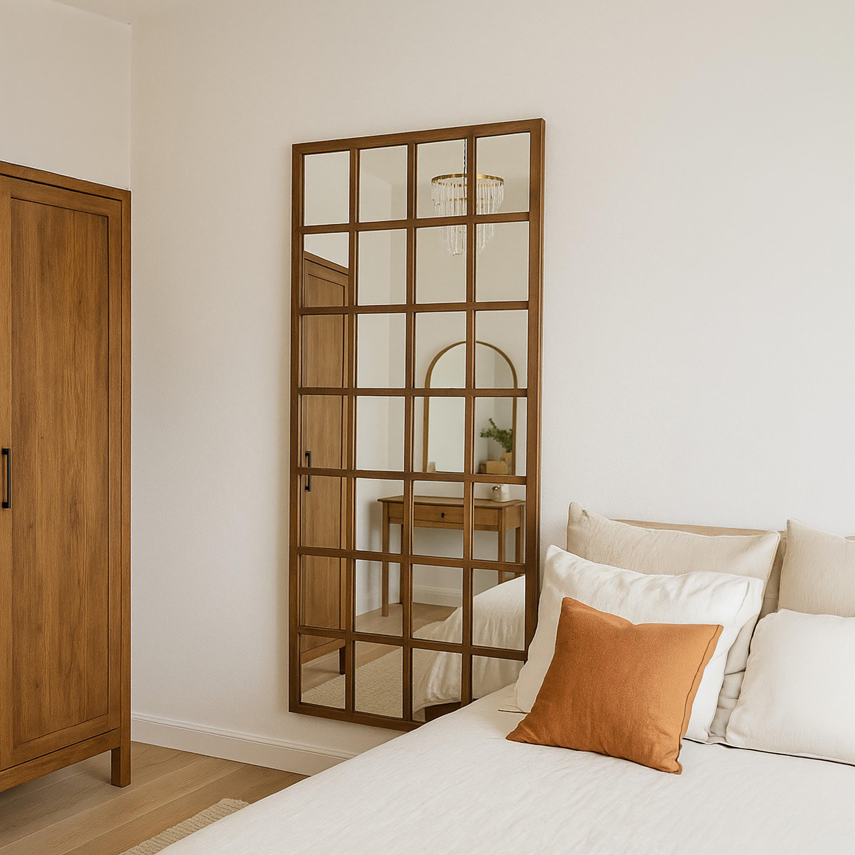 Maria Homes Glass Grid Frame Wall Mirror-household-walldecorandmirrors-mirrors-wallmirrors-image-3