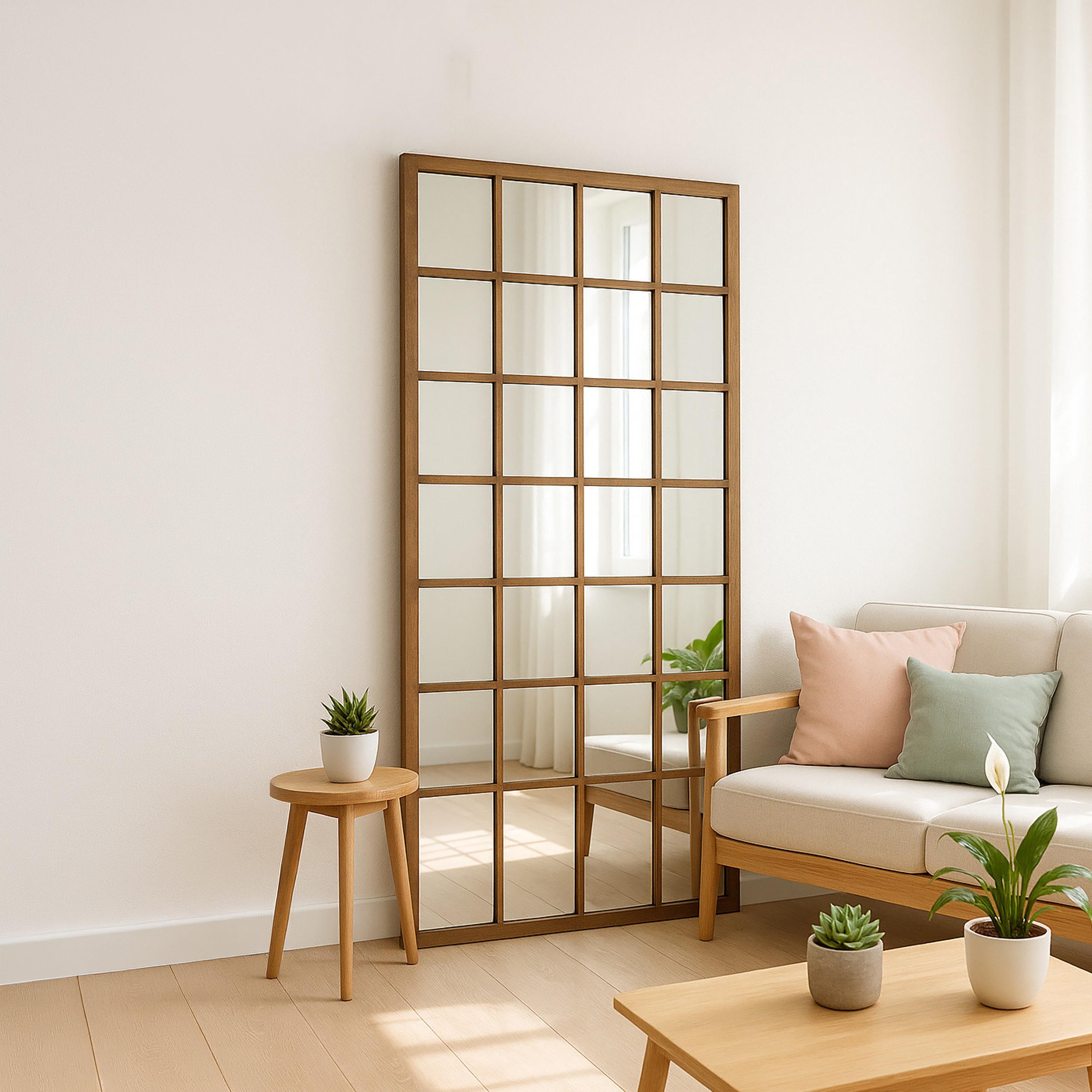 Maria Homes Glass Grid Frame Wall Mirror-household-walldecorandmirrors-mirrors-wallmirrors-image-5