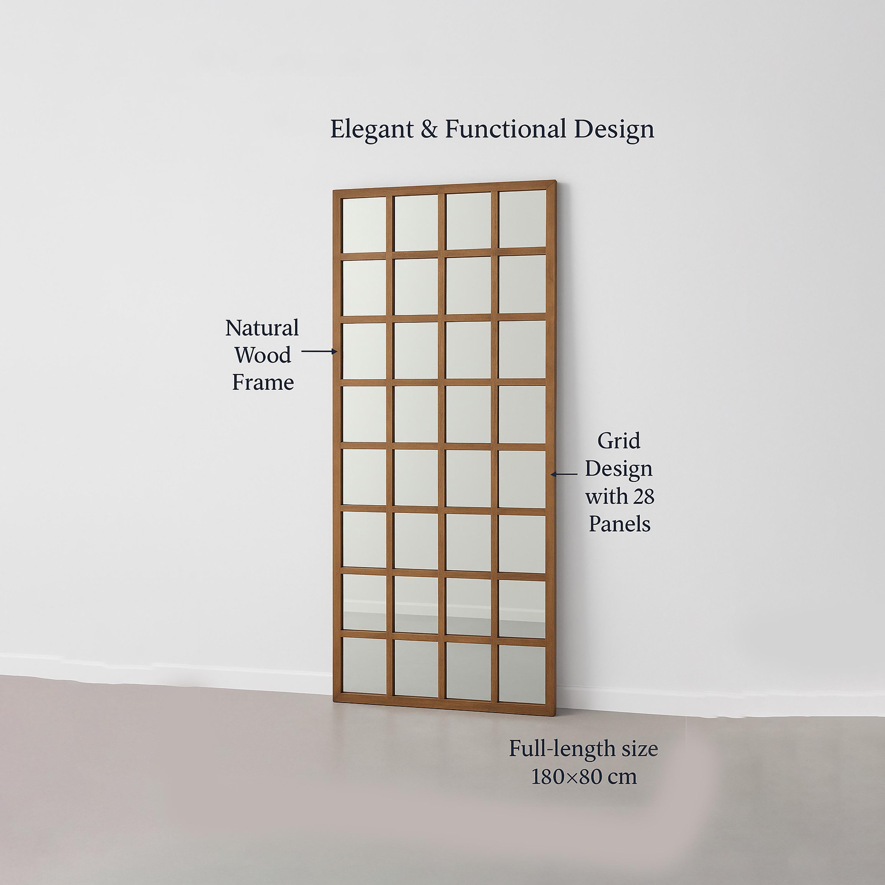 Maria Homes Glass Grid Frame Wall Mirror-household-walldecorandmirrors-mirrors-wallmirrors-image-6