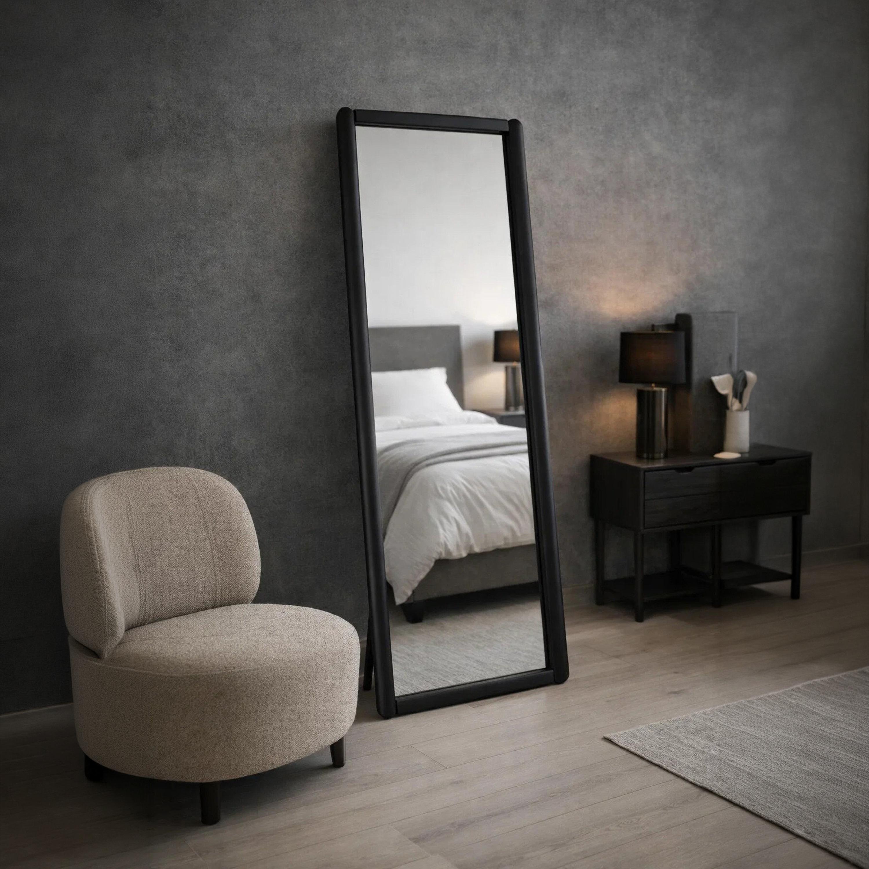 Maria Homes Glass Rectangular Floor Mirror-household-walldecorandmirrors-mirrors-wallmirrors-image-1