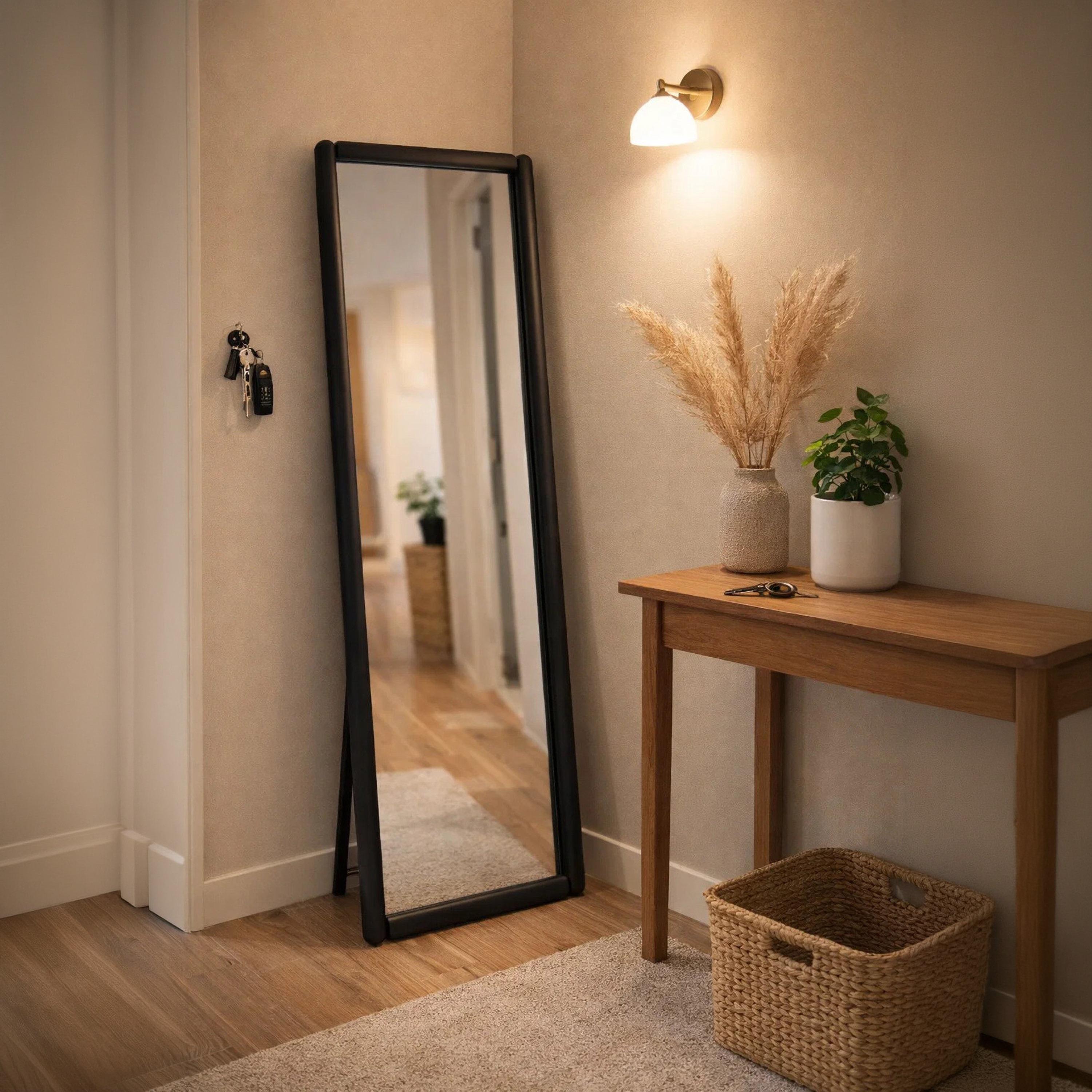 Maria Homes Glass Rectangular Floor Mirror-household-walldecorandmirrors-mirrors-wallmirrors-image-2