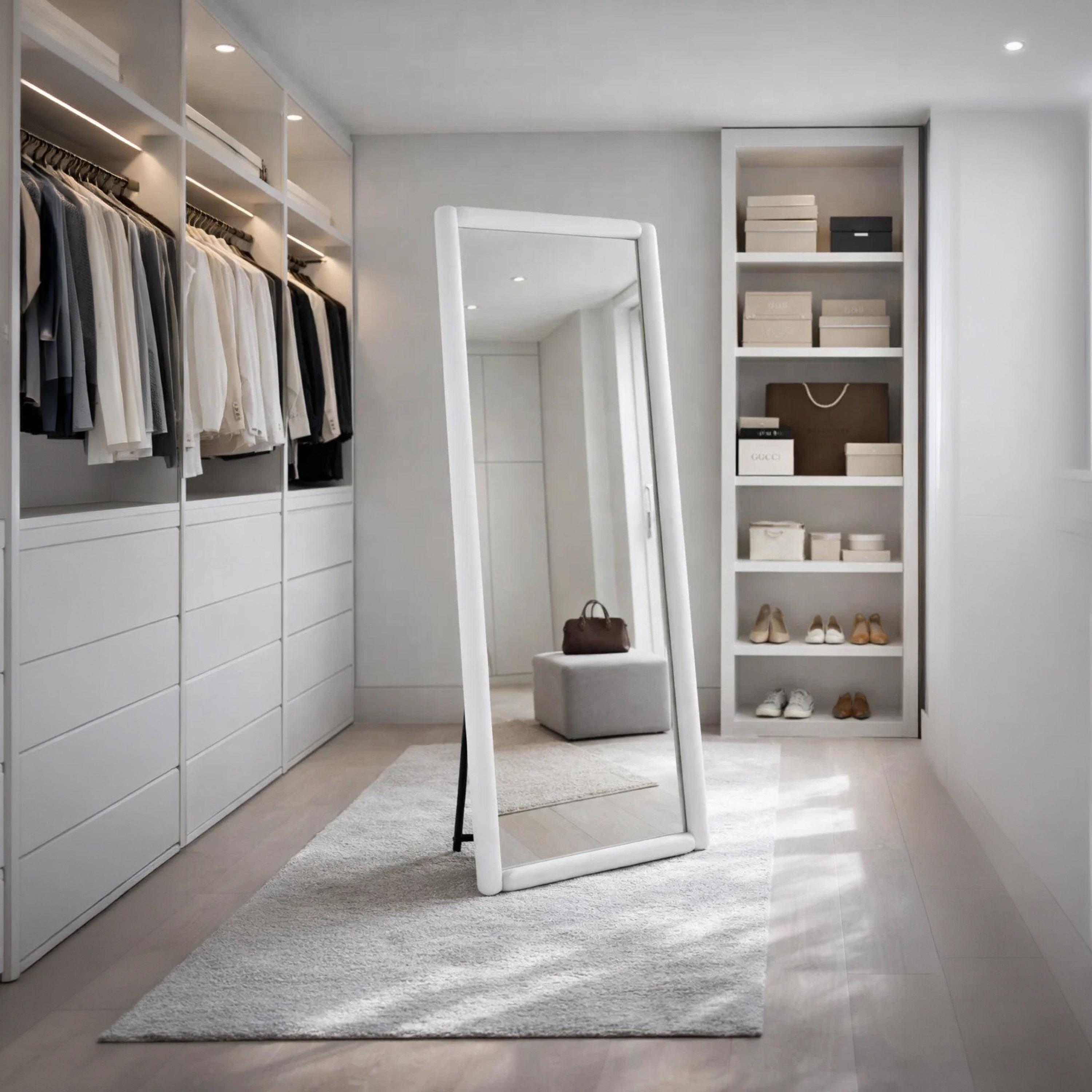 Maria Homes Glass Rectangular Floor Mirror-household-walldecorandmirrors-mirrors-wallmirrors-image-2