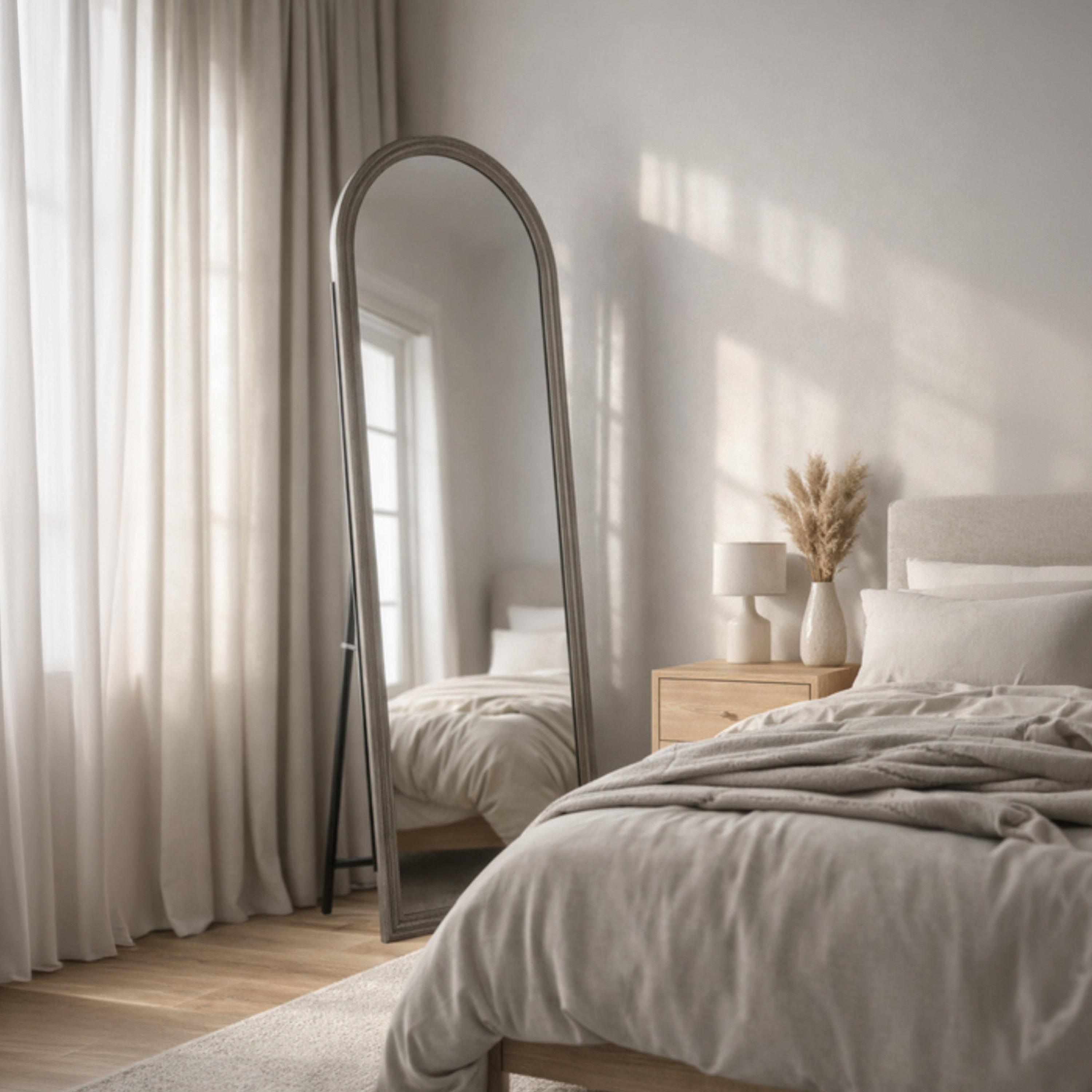 Maria Homes Glass Arched Floor Mirror-household-walldecorandmirrors-mirrors-wallmirrors-image-2