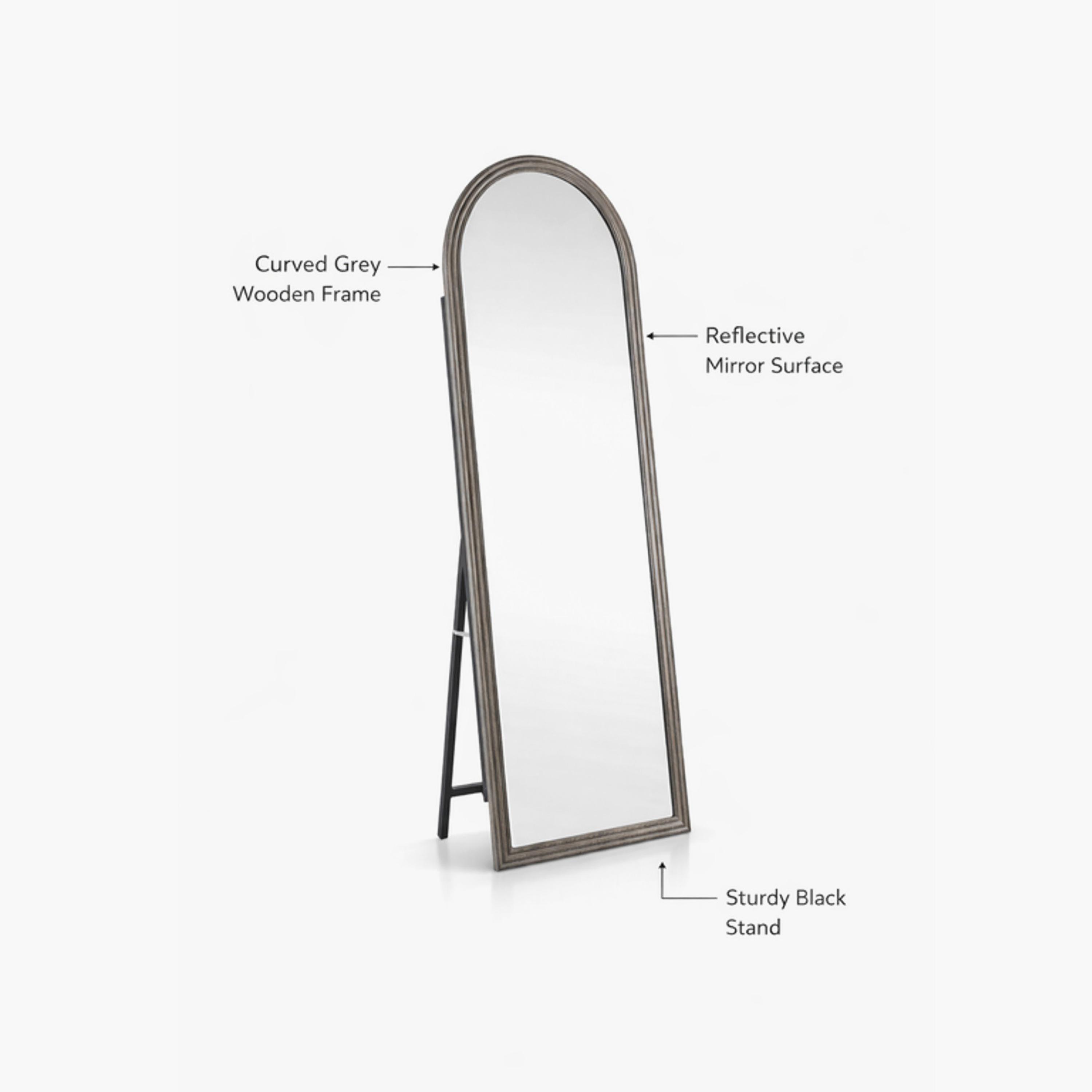 Maria Homes Glass Arched Floor Mirror-household-walldecorandmirrors-mirrors-wallmirrors-image-3
