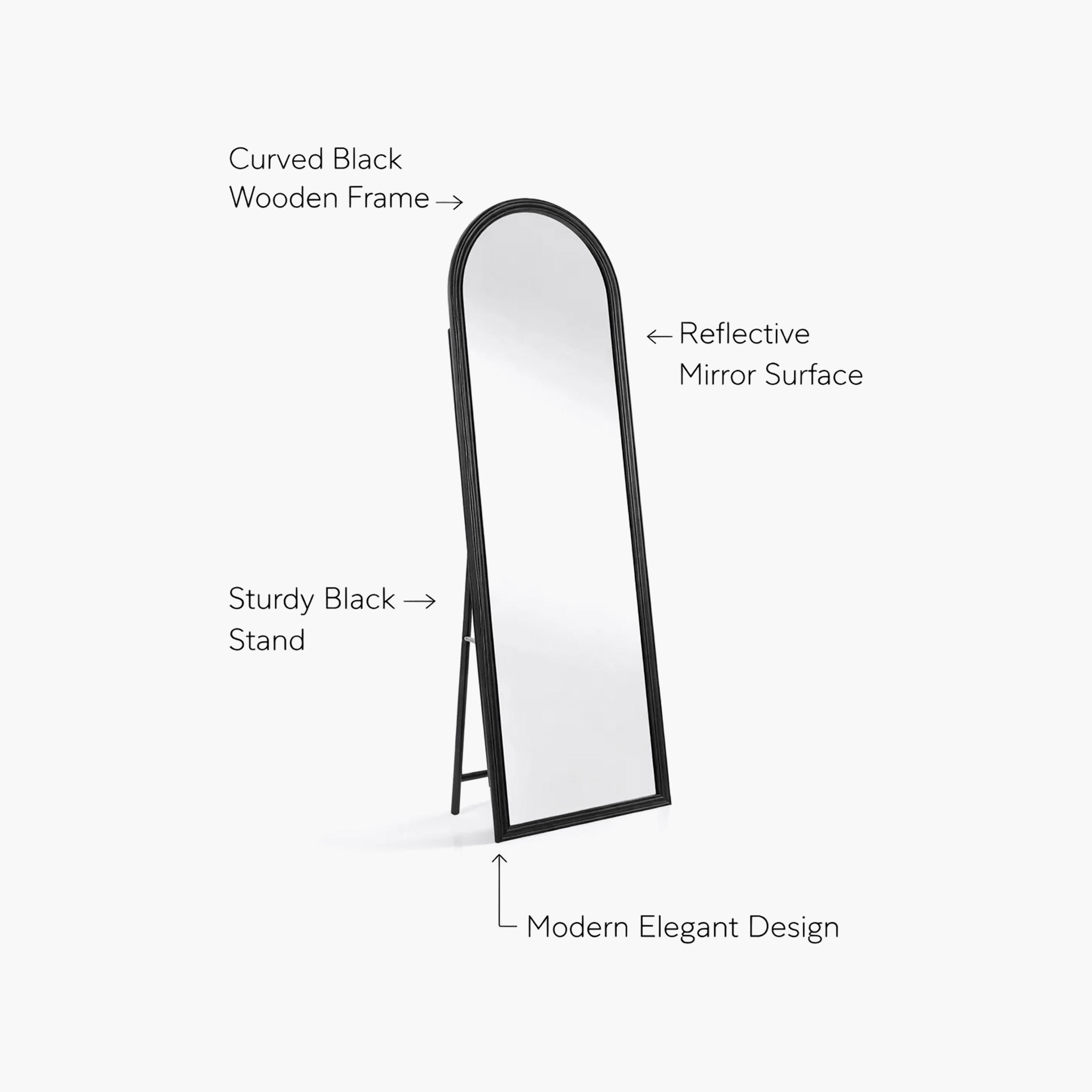 مرآة أرضية زجاجية بتصميم مقوس من ماريا هومز-household-walldecorandmirrors-mirrors-wallmirrors-image-4