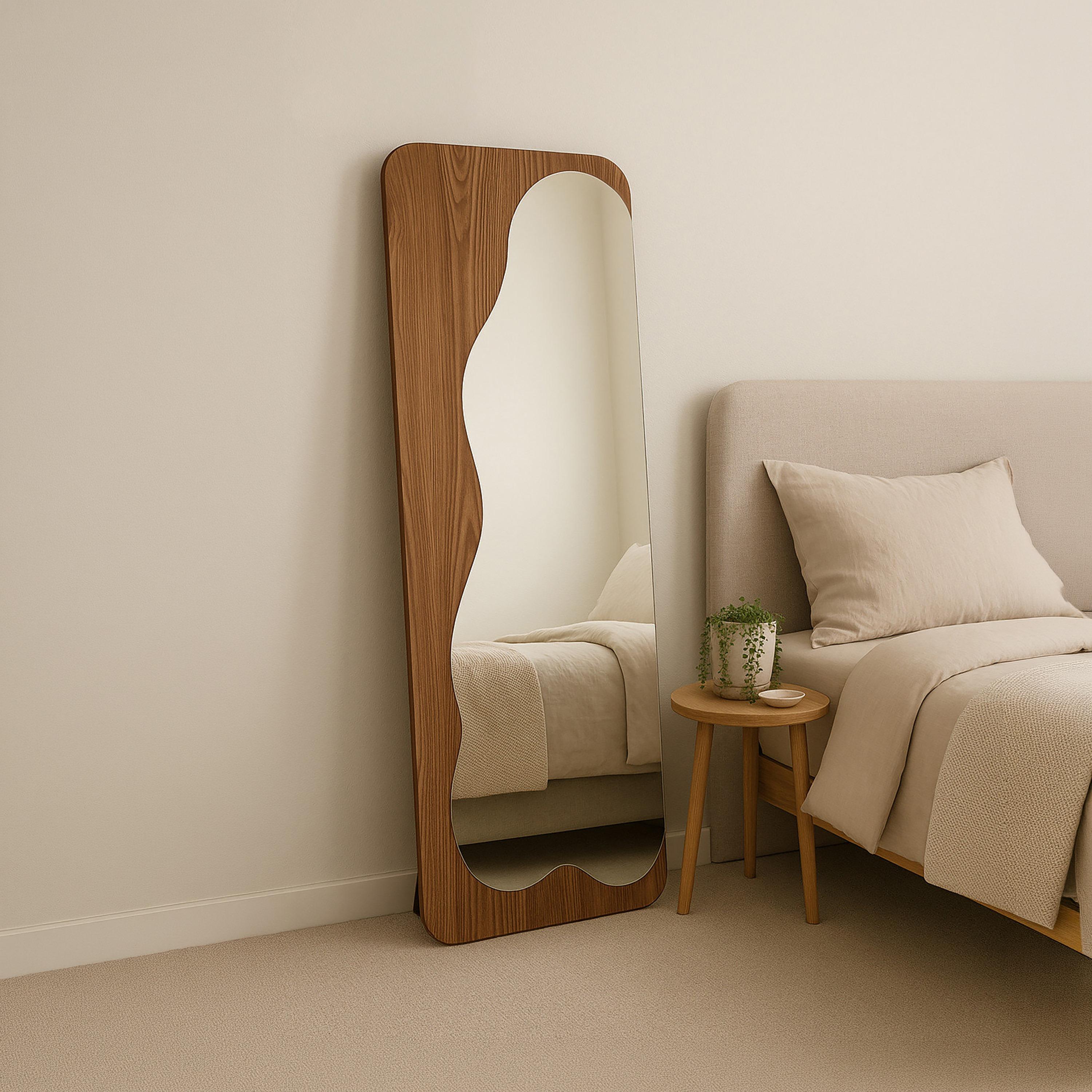 Maria Homes Brown Glass Rectangular Floor Mirror-household-walldecorandmirrors-mirrors-wallmirrors-image-1