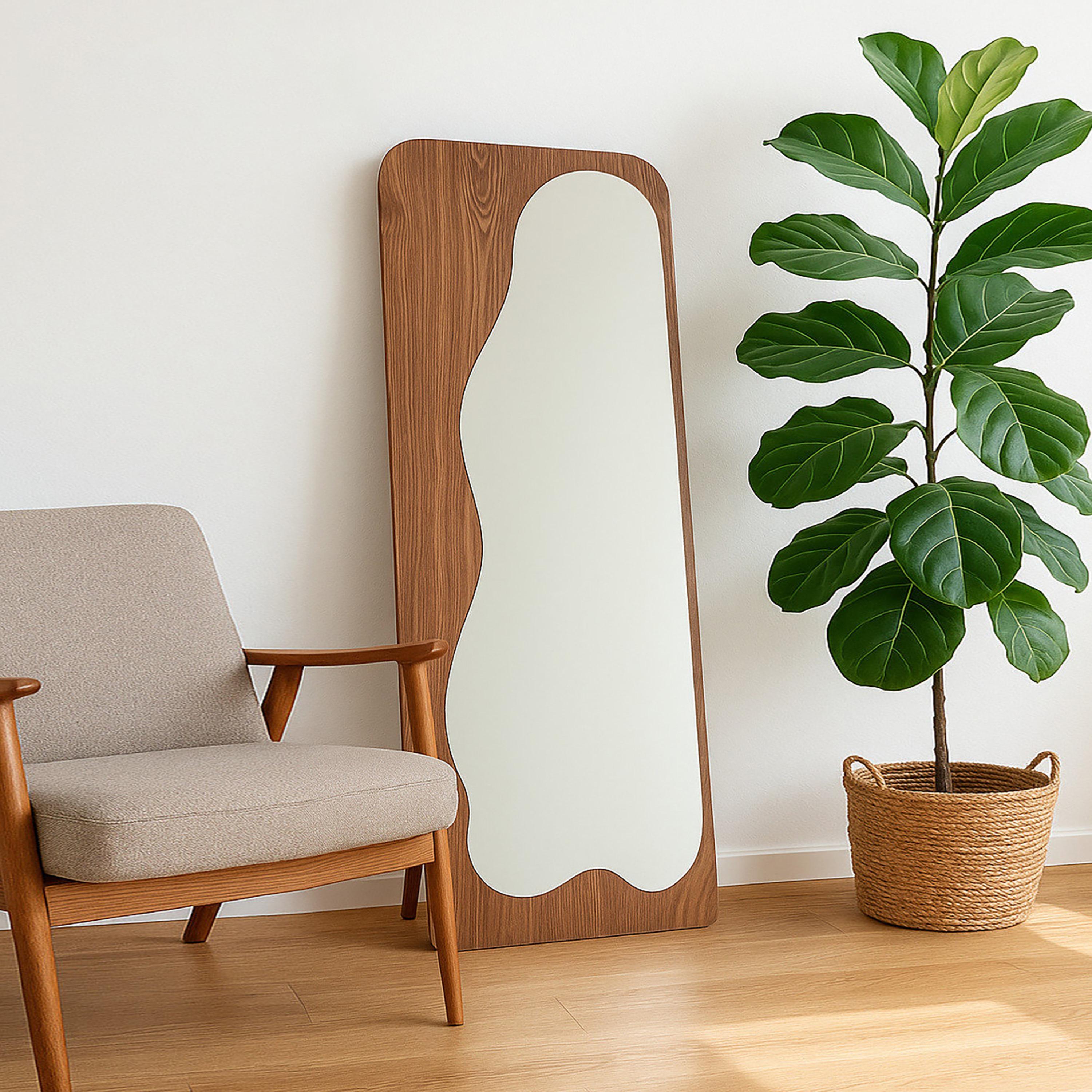 Maria Homes Brown Glass Rectangular Floor Mirror-household-walldecorandmirrors-mirrors-wallmirrors-image-4