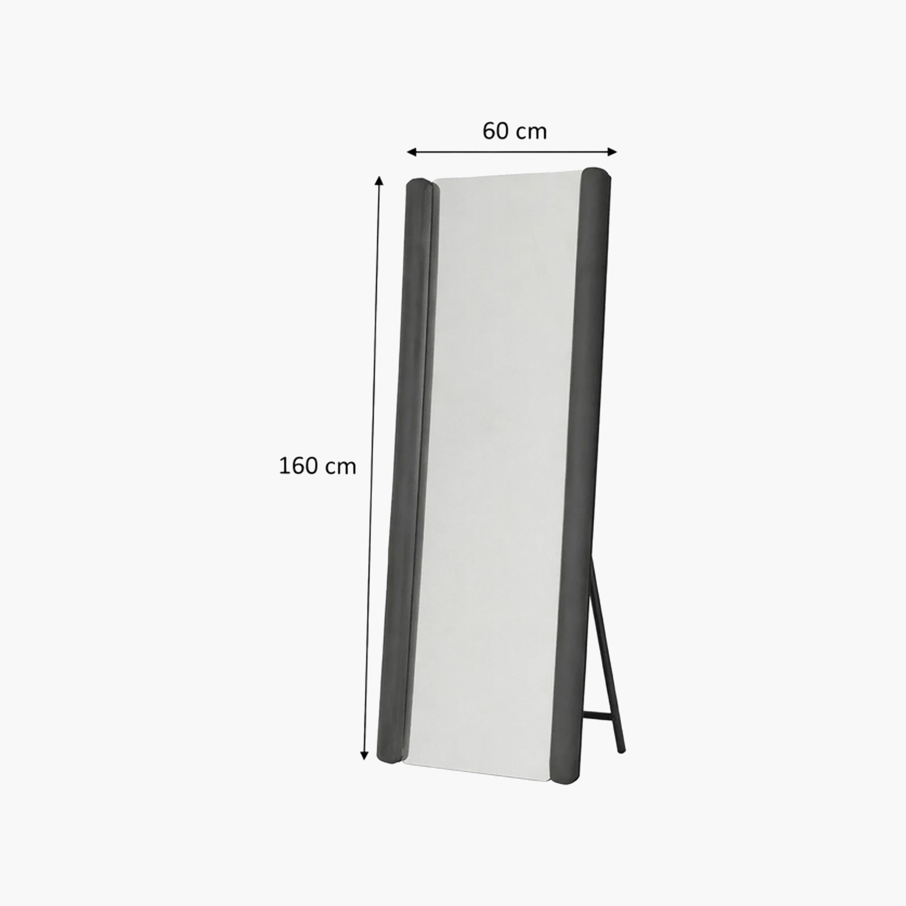 Maria Homes Black Glass Rectangular Floor Mirror-household-walldecorandmirrors-mirrors-wallmirrors-image-5