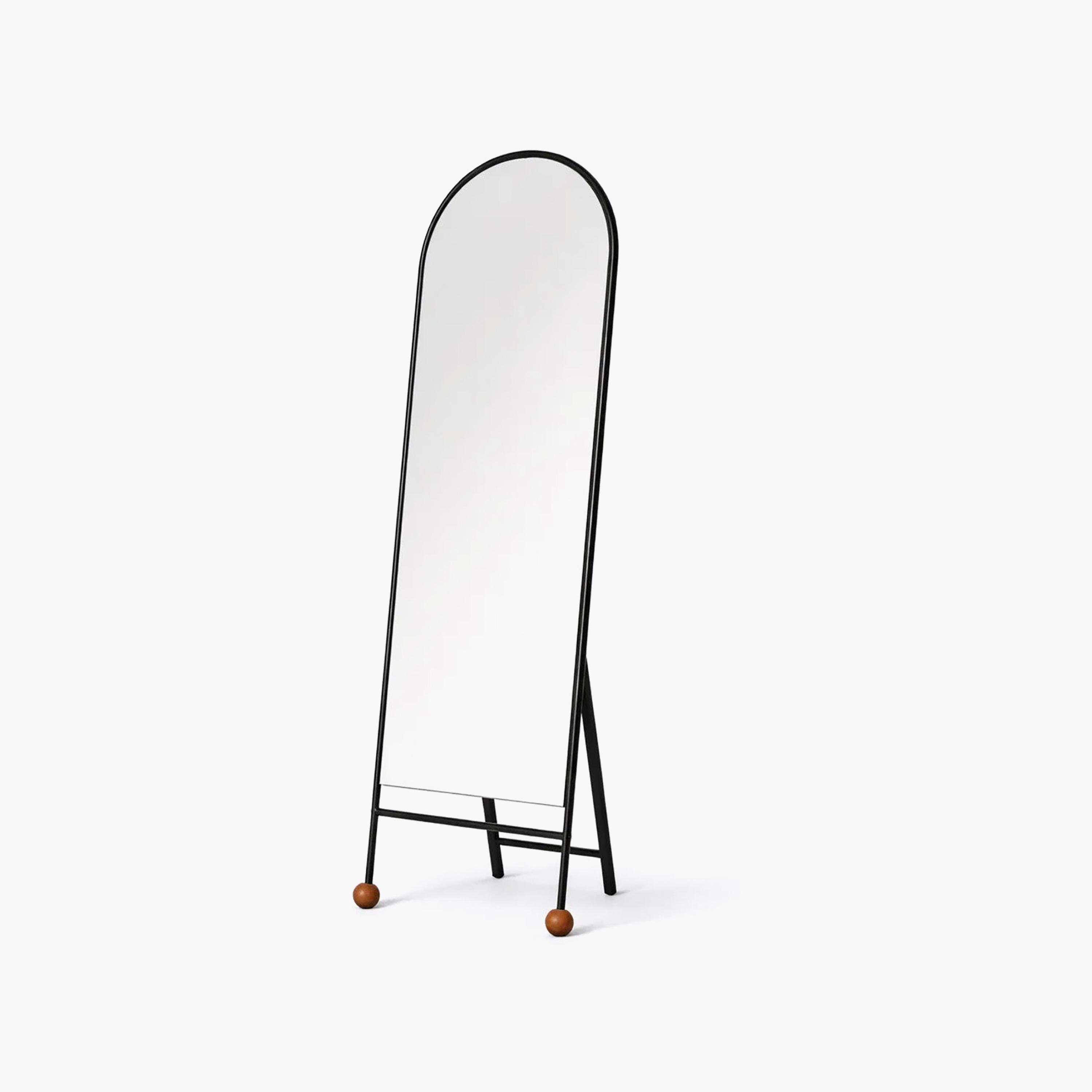 مرآة أرضية بإطار مقوس من الزجاج الأسود من ماريا هومز-household-walldecorandmirrors-mirrors-wallmirrors-image-5