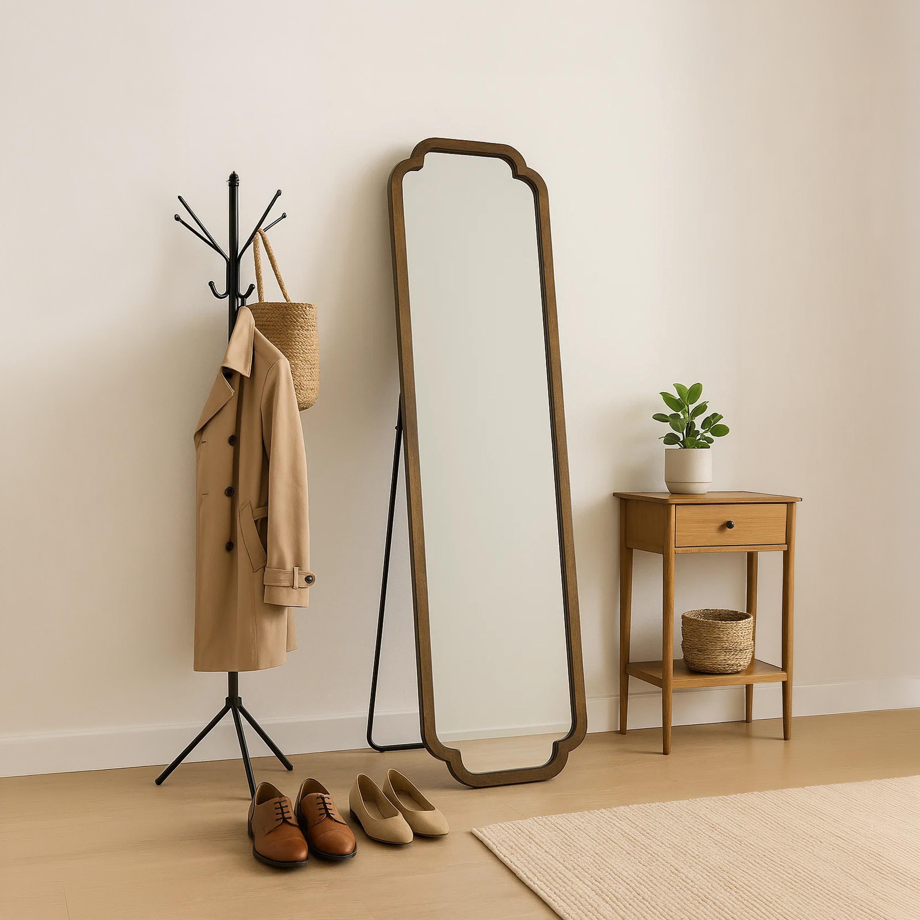 Maria Homes Brown Glass Floor Mirror-household-walldecorandmirrors-mirrors-wallmirrors-image-3