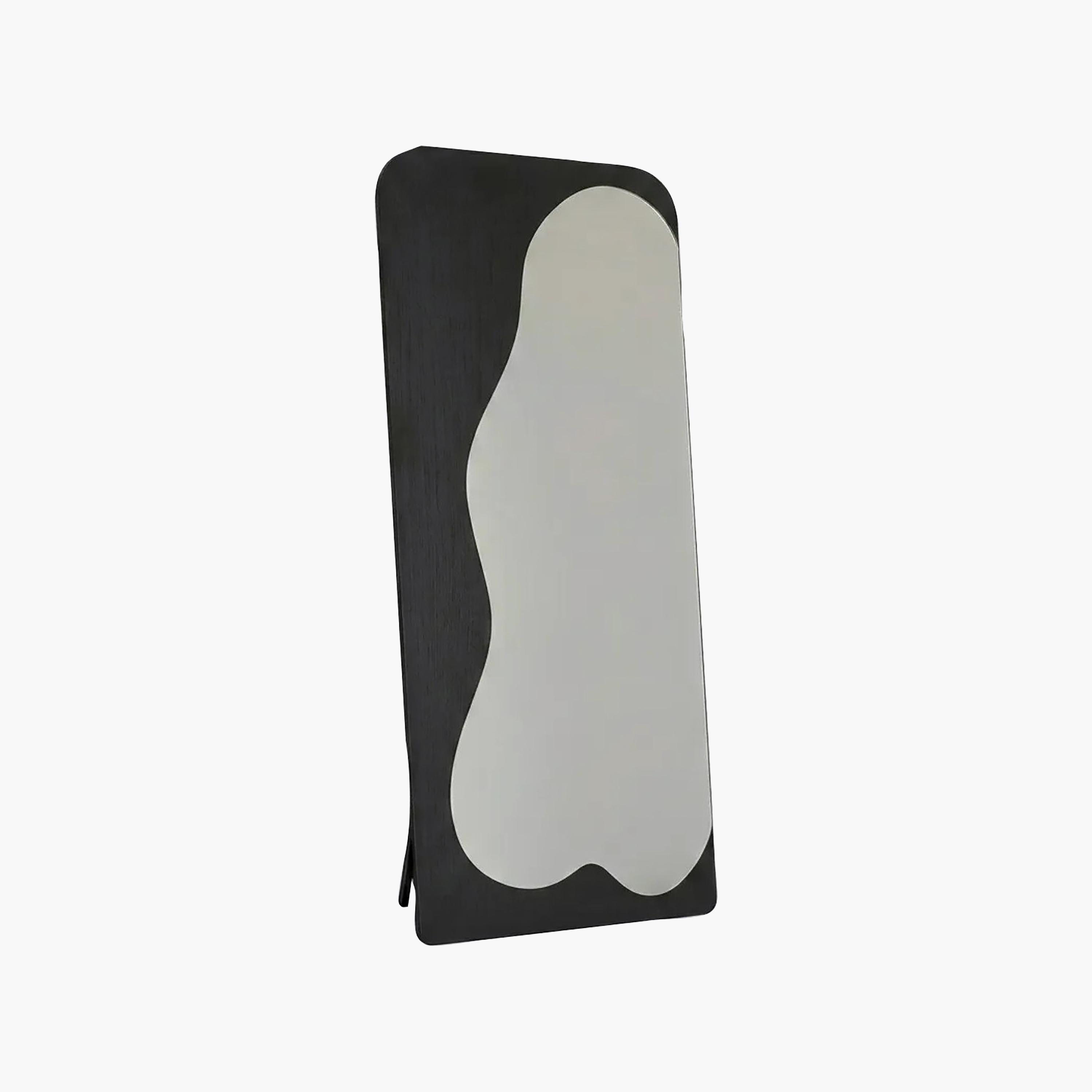 Maria Homes Black Glass Irregular-Shaped Floor Mirror-household-walldecorandmirrors-mirrors-wallmirrors-image-4