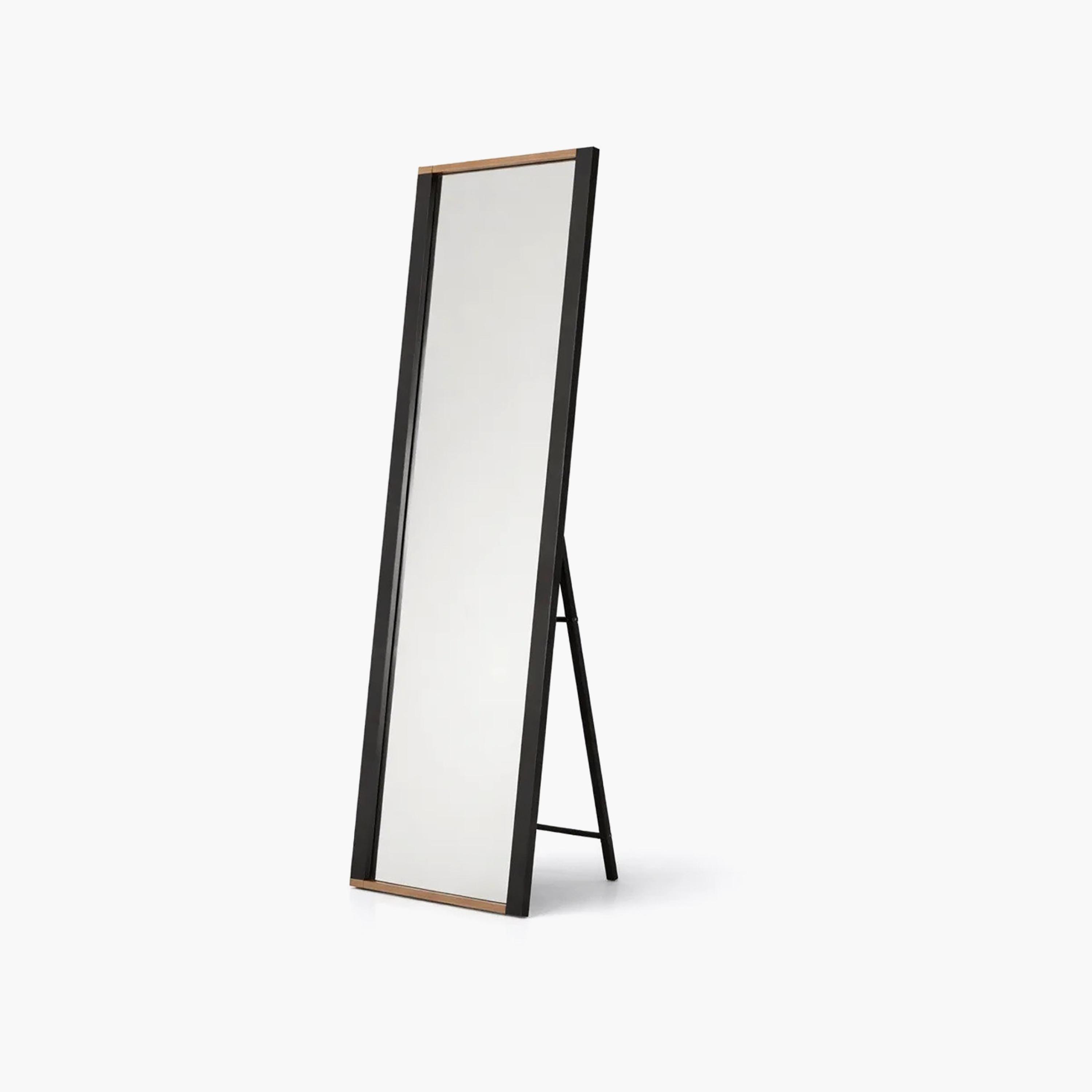 Maria Homes Black Glass Rectangular Floor Mirror-household-walldecorandmirrors-mirrors-wallmirrors-image-5