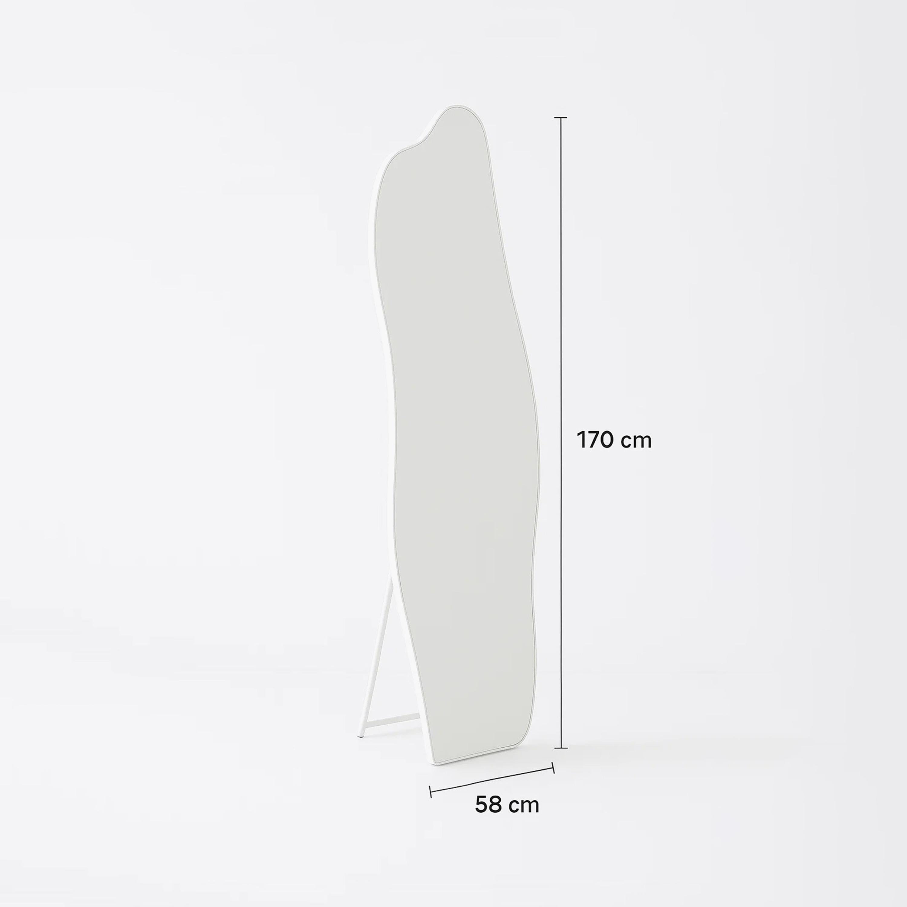 Maria Homes White Glass Wavy Frame Floor Mirror-household-walldecorandmirrors-mirrors-wallmirrors-image-6