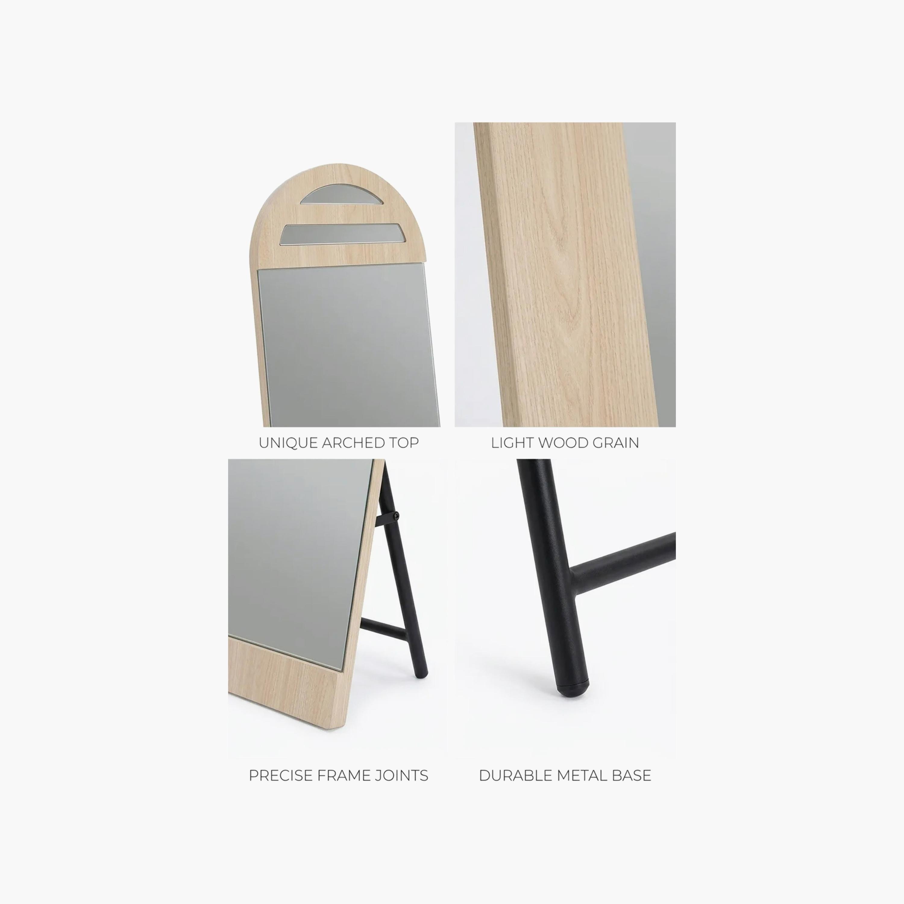 مرآة أرضية زجاجية بتصميم مقوس من ماريا هومز-household-walldecorandmirrors-mirrors-wallmirrors-image-4