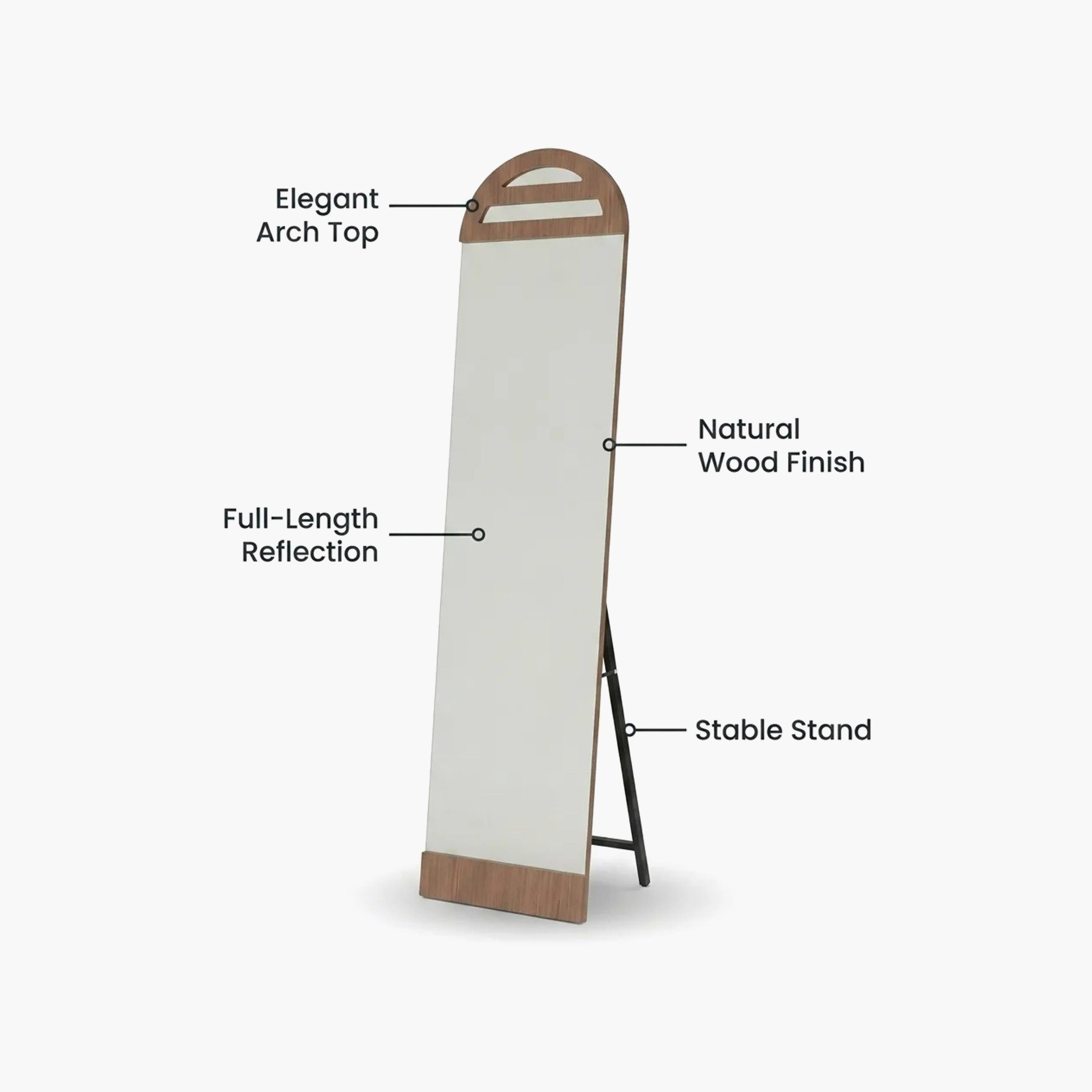 مرآة أرضية زجاجية بتصميم مقوس من ماريا هومز-household-walldecorandmirrors-mirrors-wallmirrors-image-3