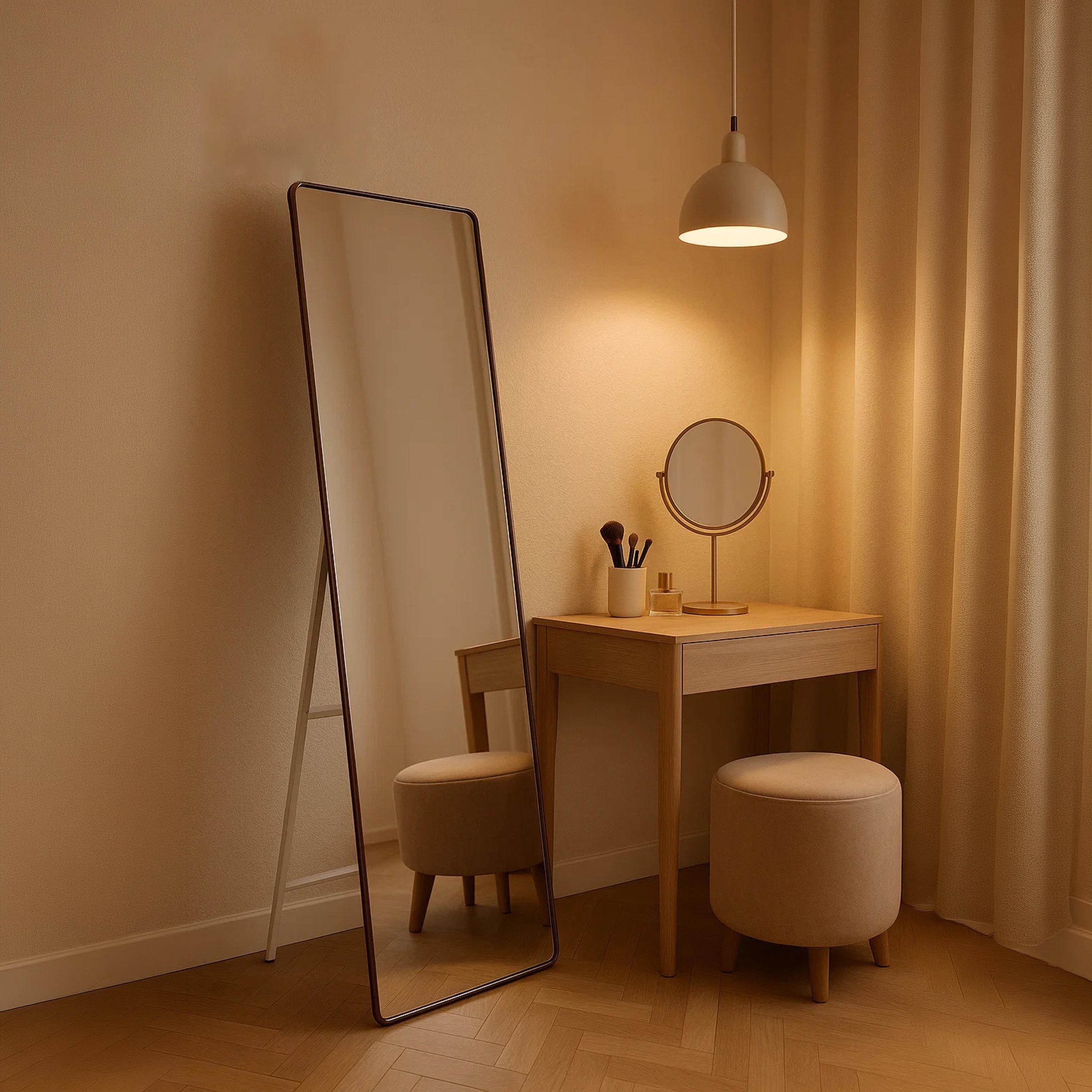 Maria Homes Glass Rectangular Floor Mirror-household-walldecorandmirrors-mirrors-wallmirrors-image-2