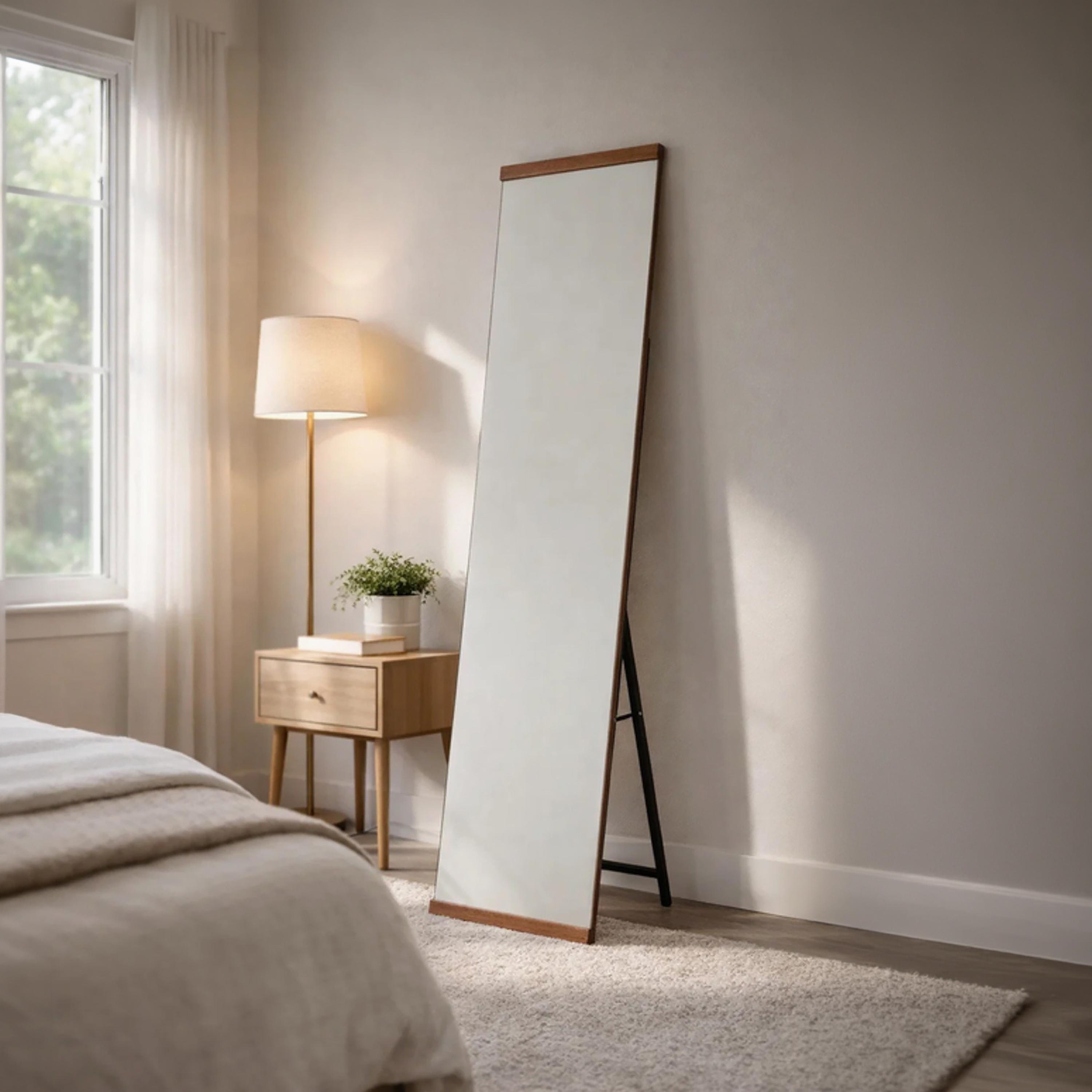 Maria Homes Brown Glass Rectangular Floor Mirror-household-walldecorandmirrors-mirrors-wallmirrors-image-2