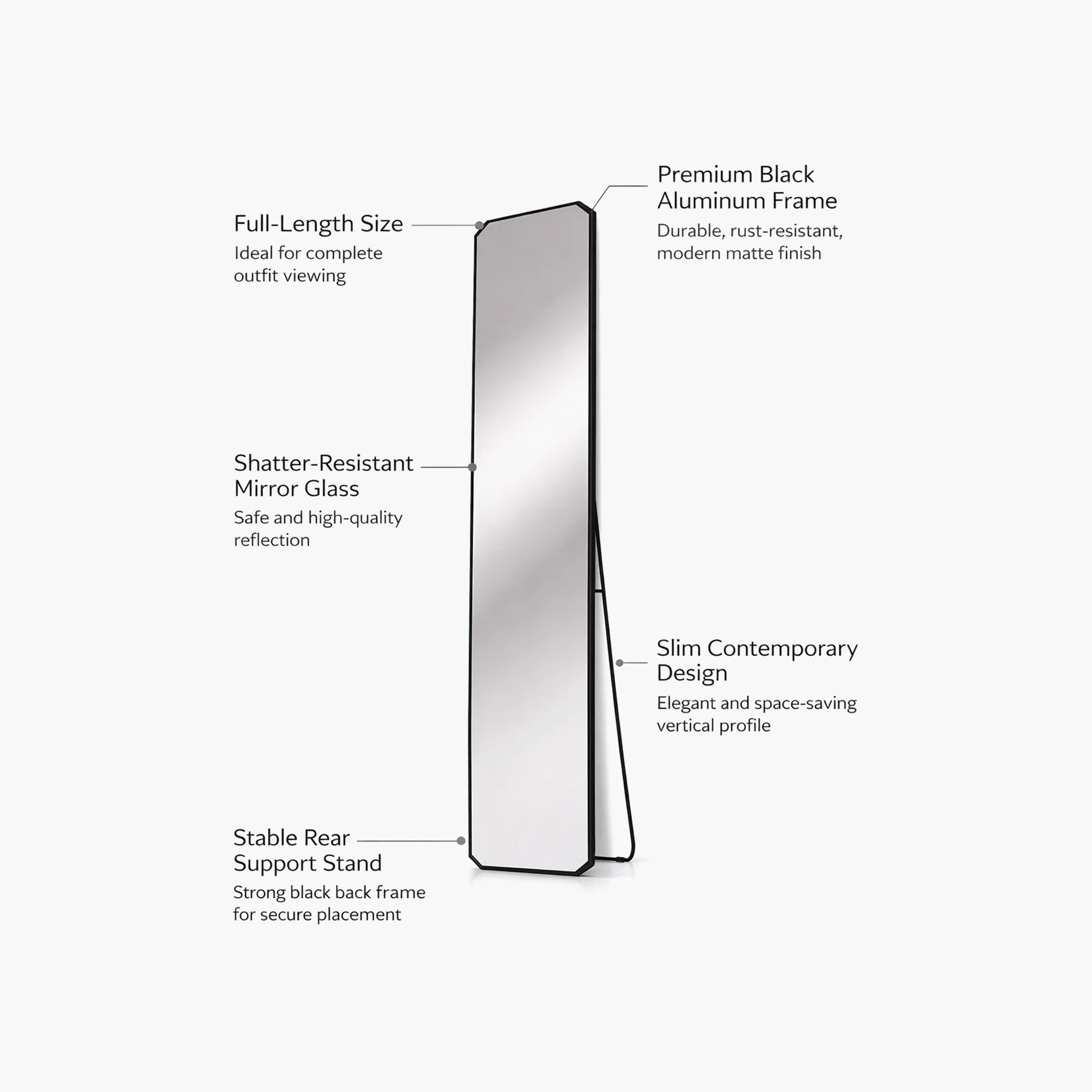 مرآة أرضية مستطيلة زجاجية سوداء من ماريا هومز-household-walldecorandmirrors-mirrors-wallmirrors-image-3