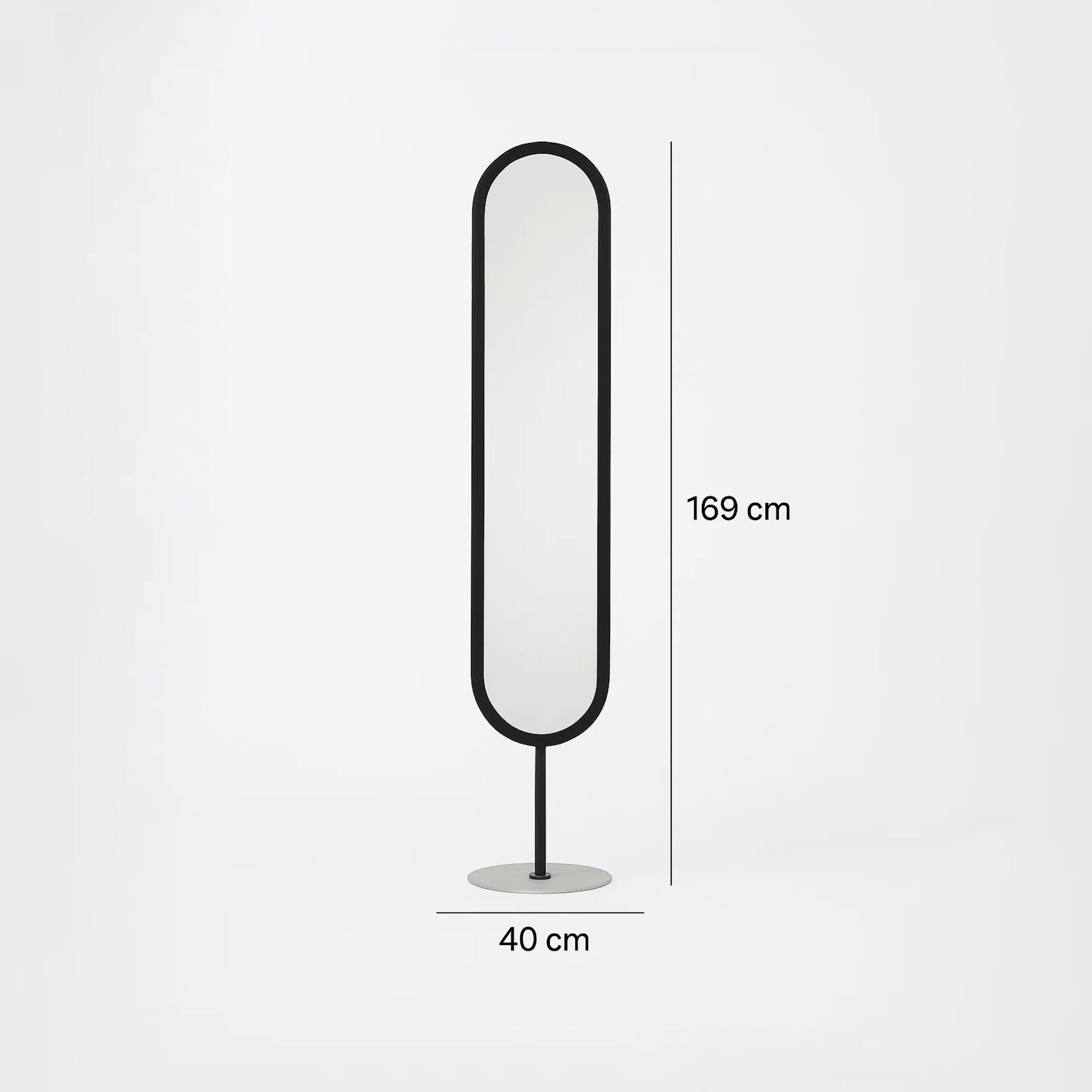 مرآة أرضية بيضاوية زجاجية سوداء من ماريا هومز-household-walldecorandmirrors-mirrors-wallmirrors-image-5