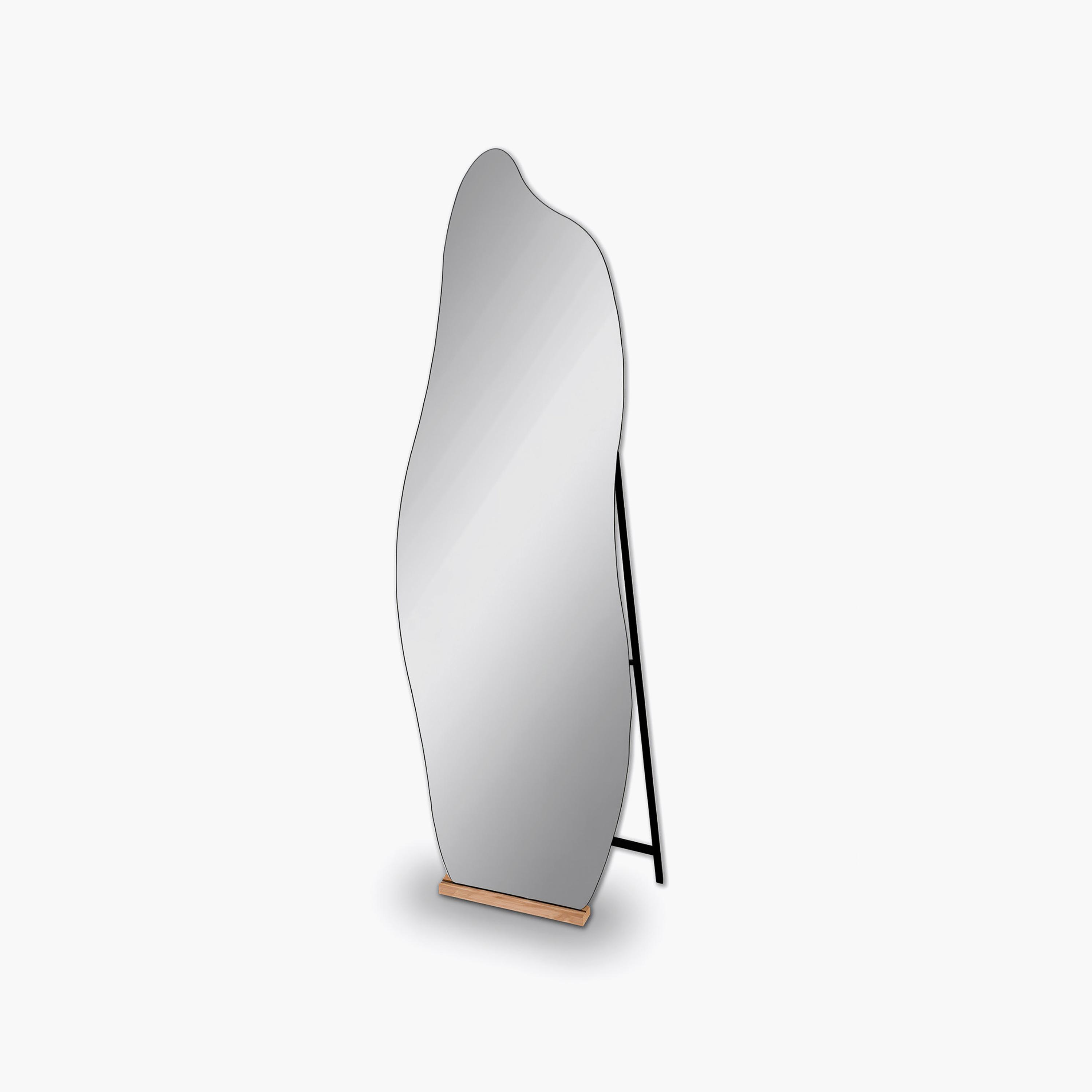 Maria Homes Black Glass Irregular-Shaped Floor Mirror-household-walldecorandmirrors-mirrors-wallmirrors-image-5
