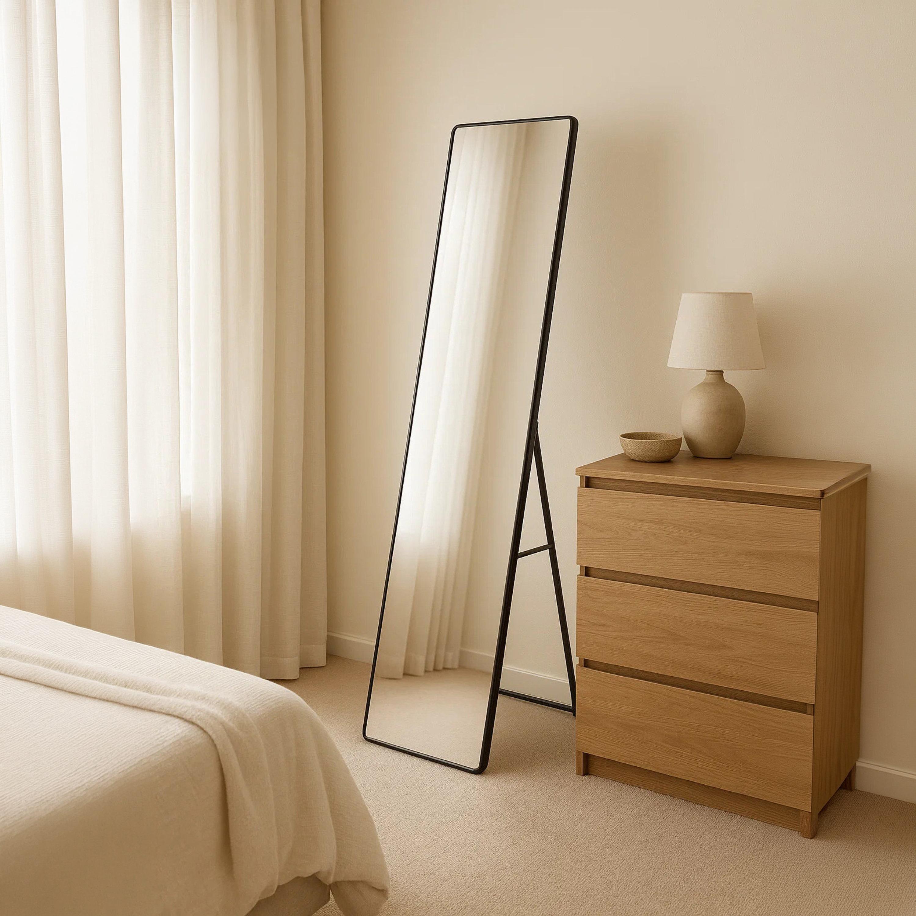 Maria Homes Glass Rectangular Floor Mirror-household-walldecorandmirrors-mirrors-wallmirrors-image-2