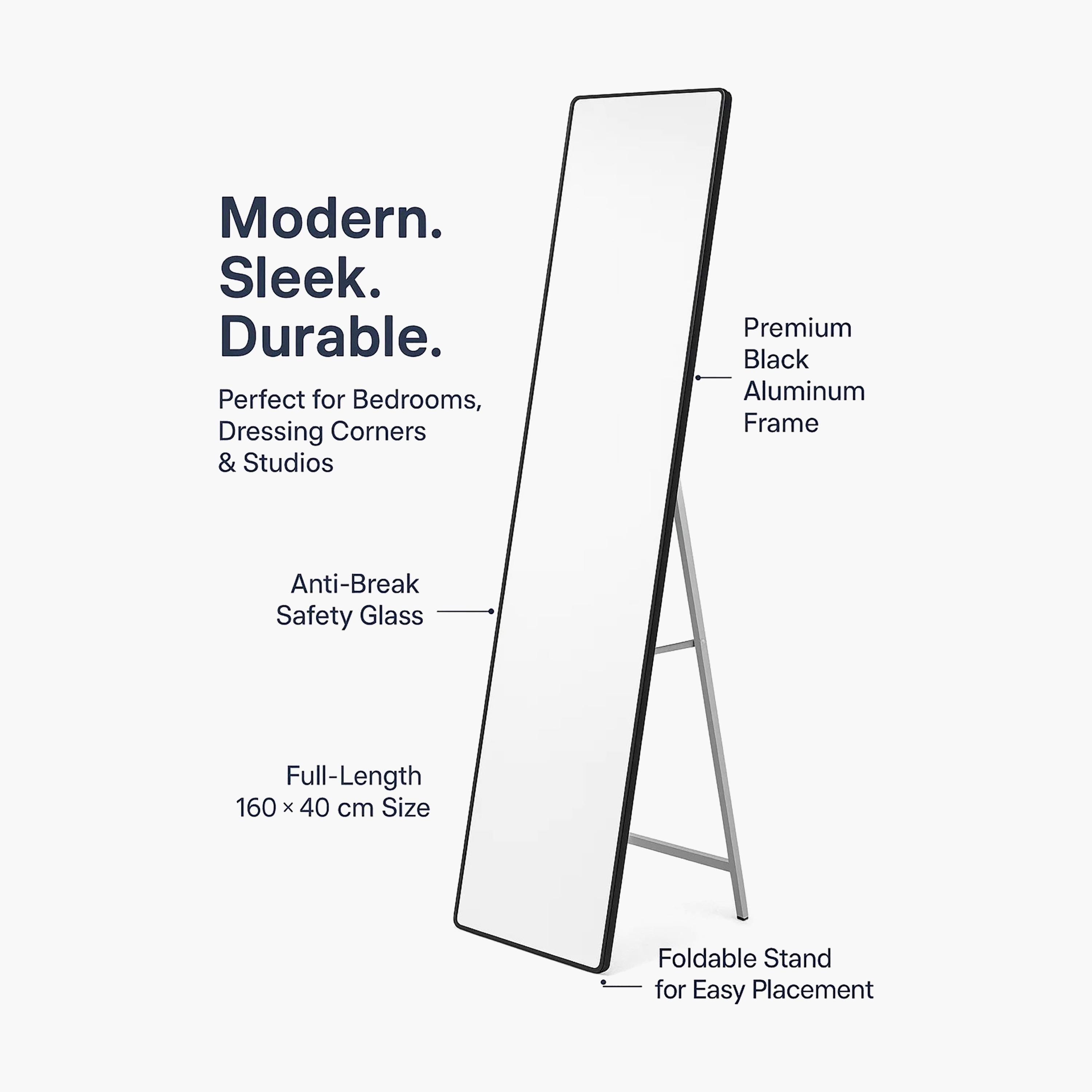 Maria Homes Glass Rectangular Floor Mirror-household-walldecorandmirrors-mirrors-wallmirrors-image-4