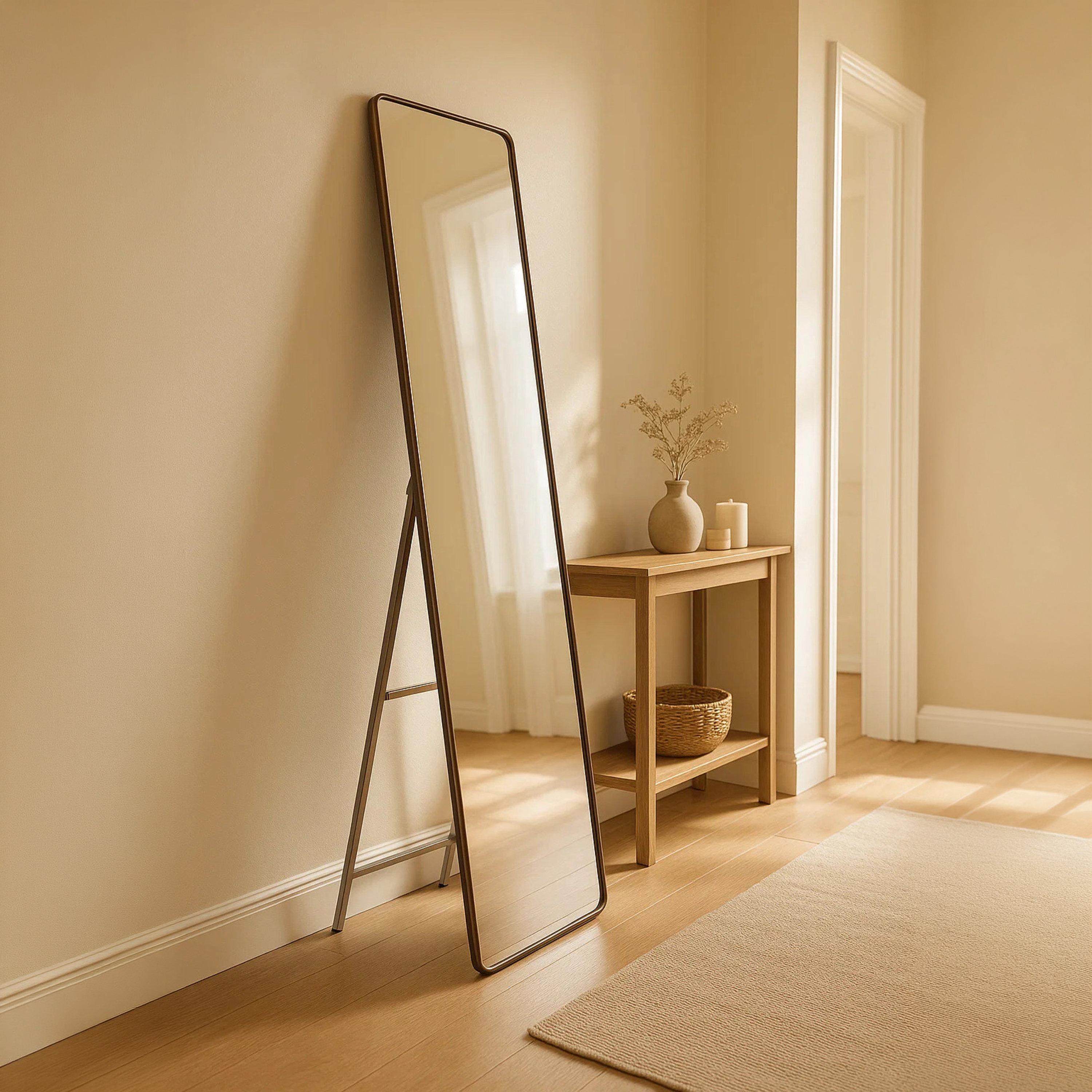 Maria Homes Glass Rectangular Floor Mirror-household-walldecorandmirrors-mirrors-wallmirrors-image-3