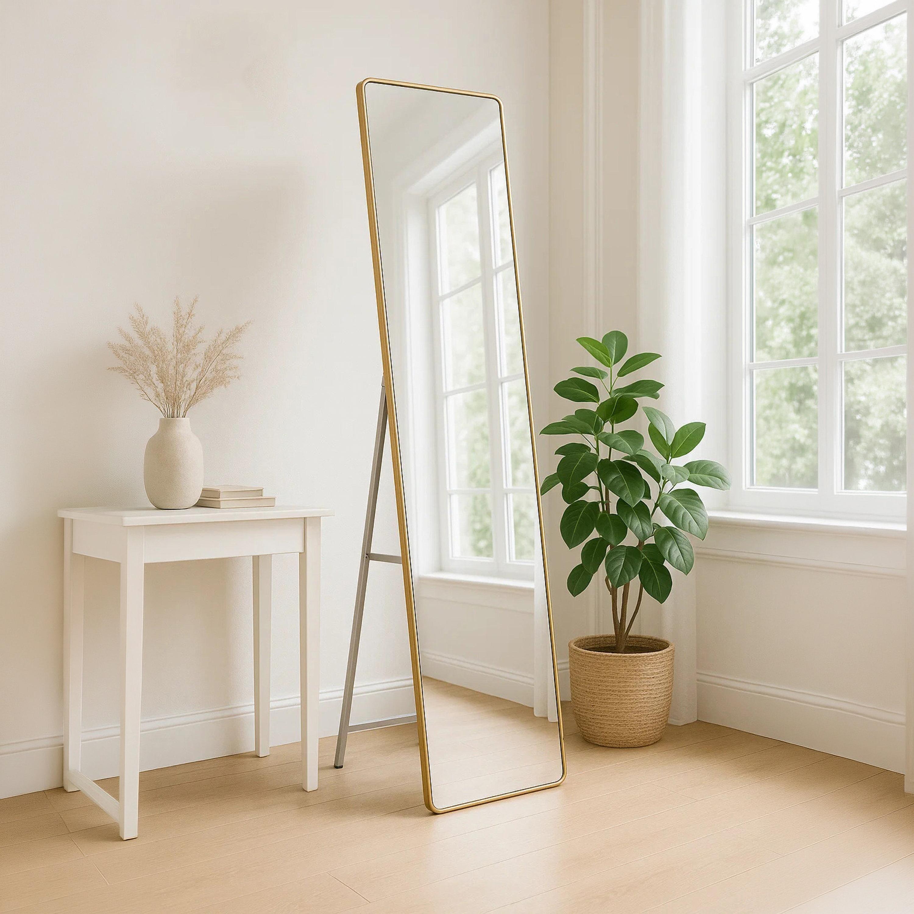 Maria Homes Glass Rectangular Floor Mirror-household-walldecorandmirrors-mirrors-wallmirrors-image-1