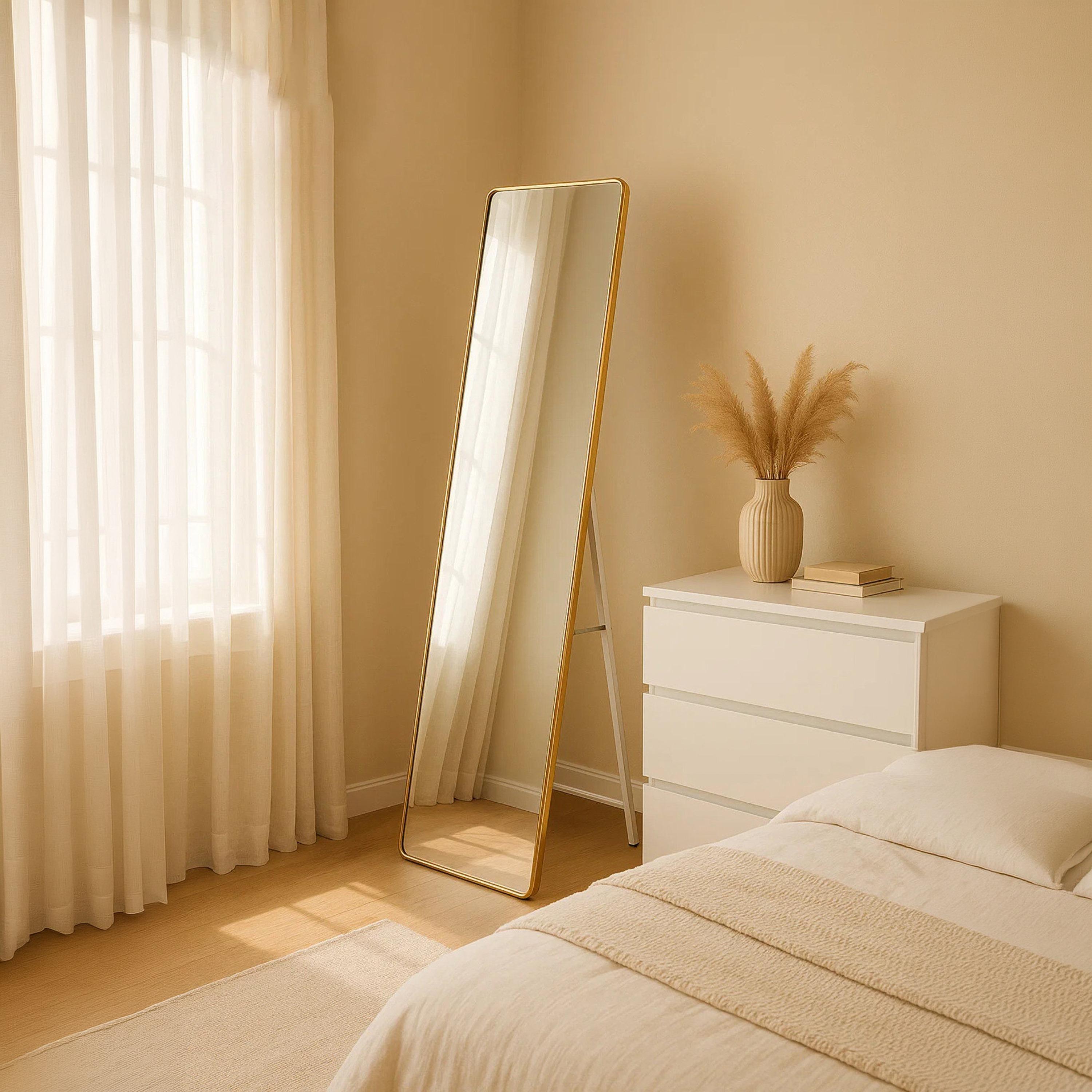Maria Homes Glass Rectangular Floor Mirror-household-walldecorandmirrors-mirrors-wallmirrors-image-2