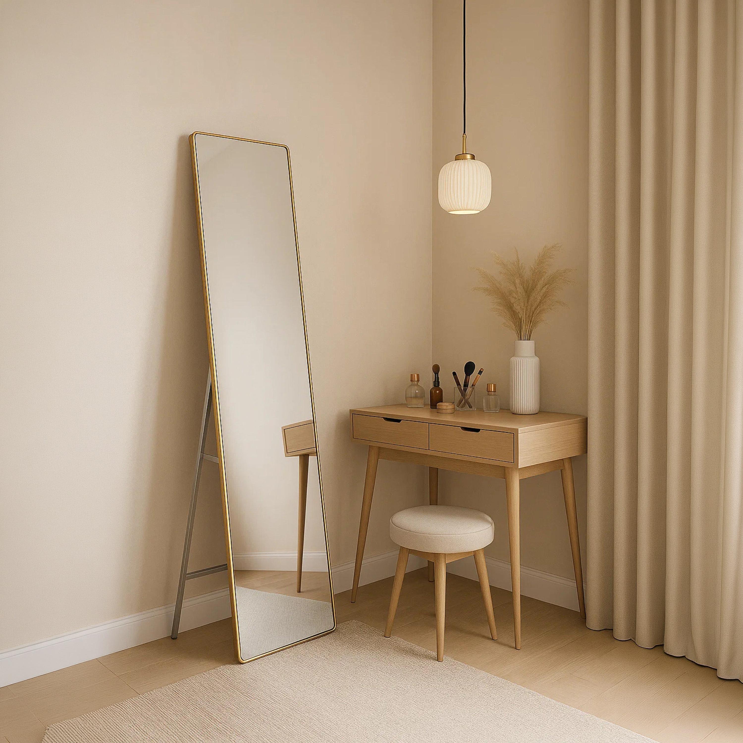 Maria Homes Glass Rectangular Floor Mirror-household-walldecorandmirrors-mirrors-wallmirrors-image-3