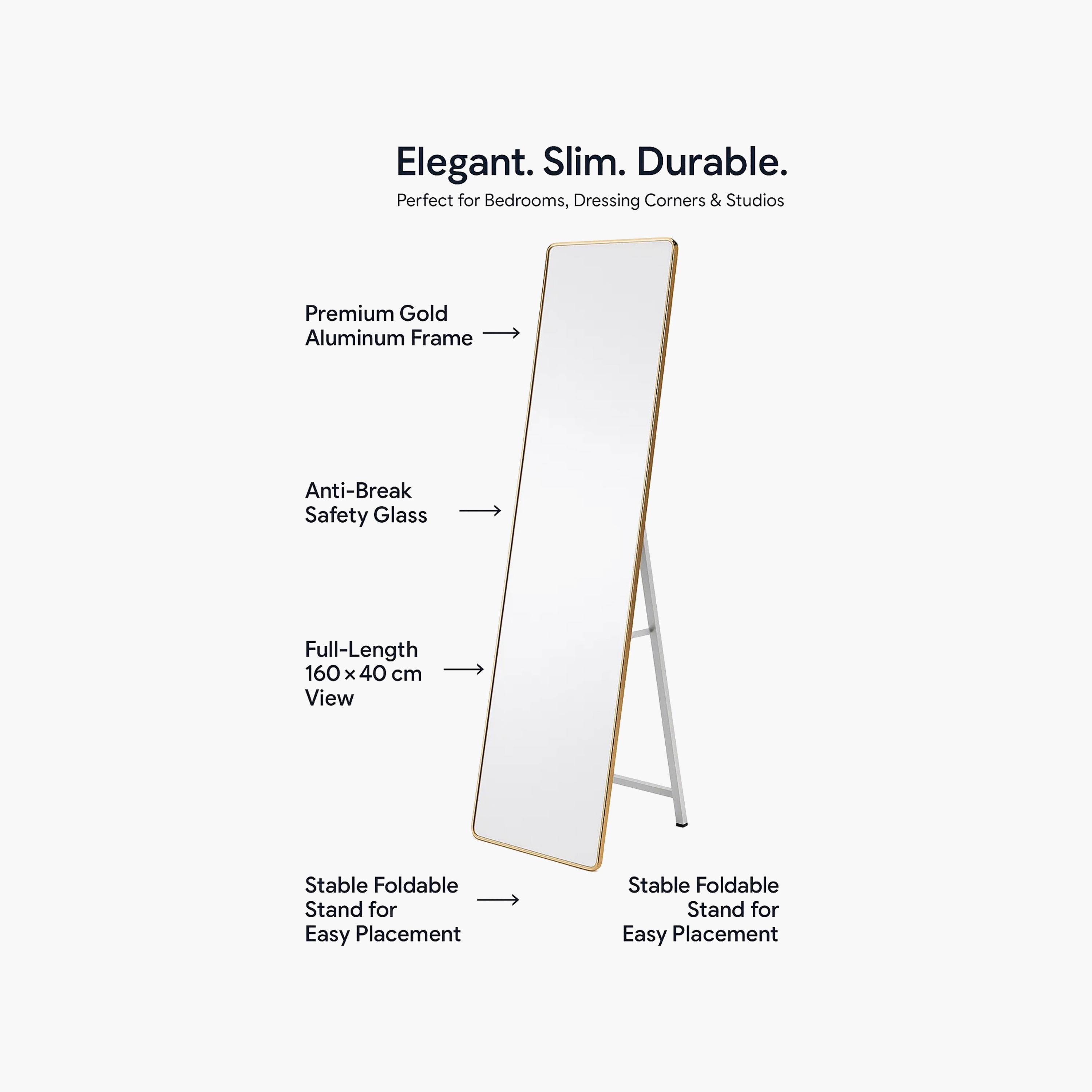 Maria Homes Glass Rectangular Floor Mirror-household-walldecorandmirrors-mirrors-wallmirrors-image-4