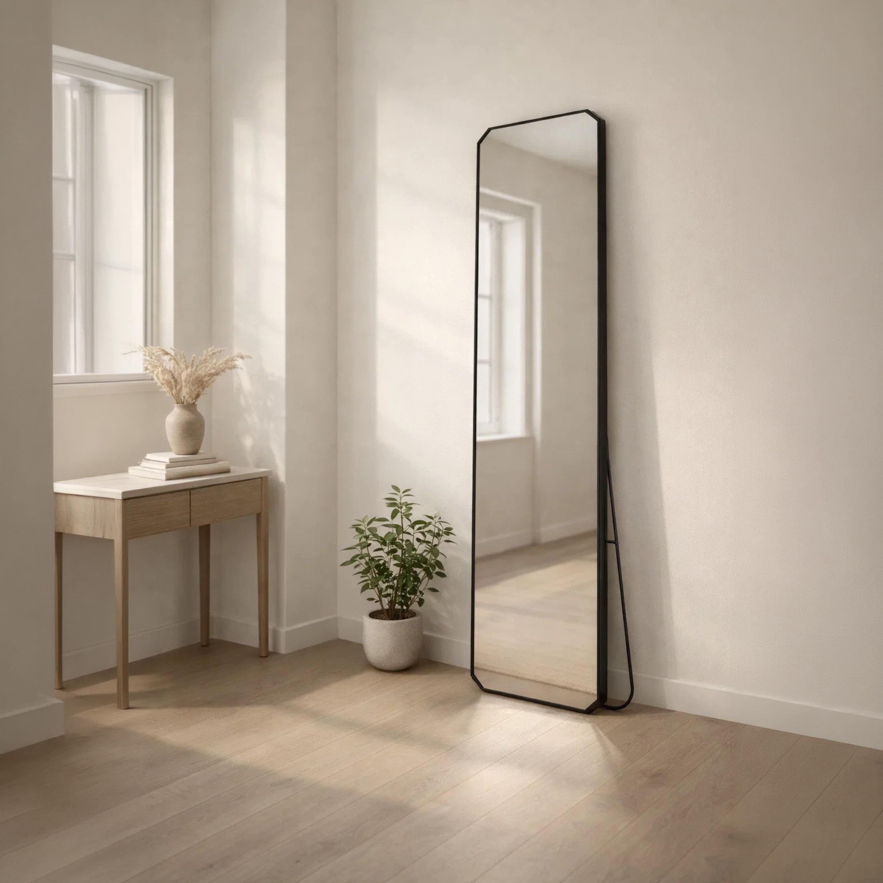 Maria Homes Glass Rectangular Floor Mirror-household-walldecorandmirrors-mirrors-wallmirrors-image-1