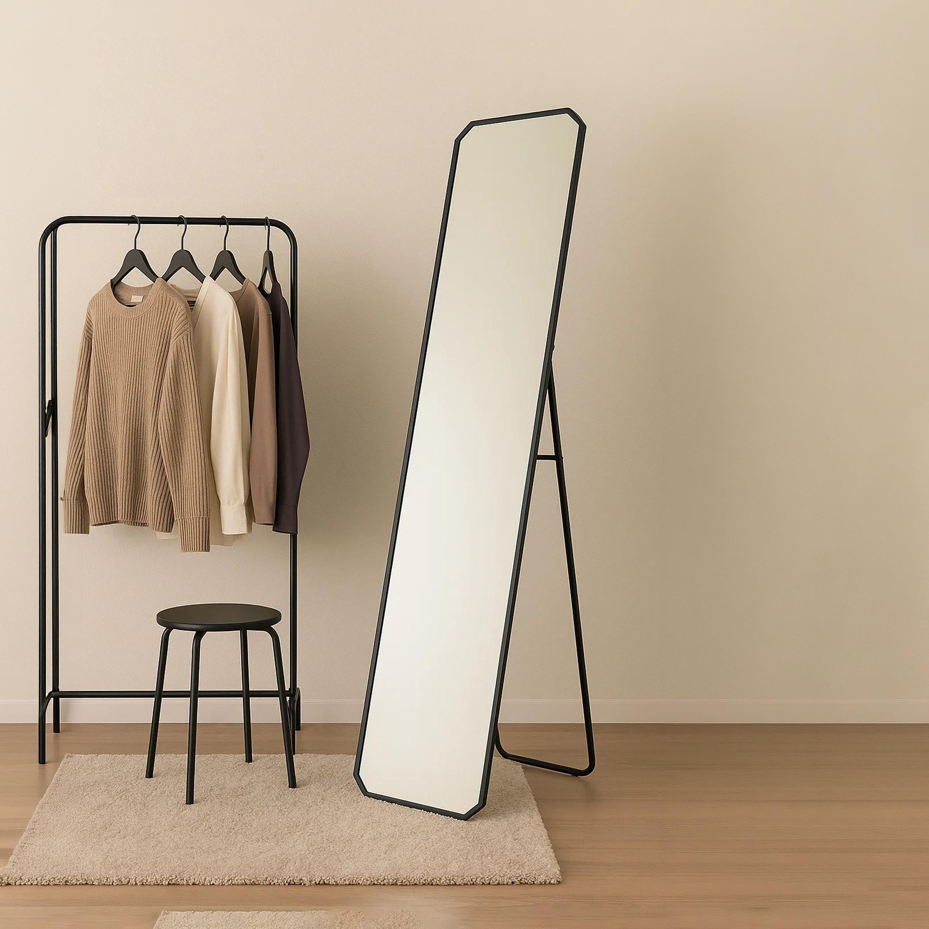Maria Homes Glass Rectangular Floor Mirror-household-walldecorandmirrors-mirrors-wallmirrors-image-1