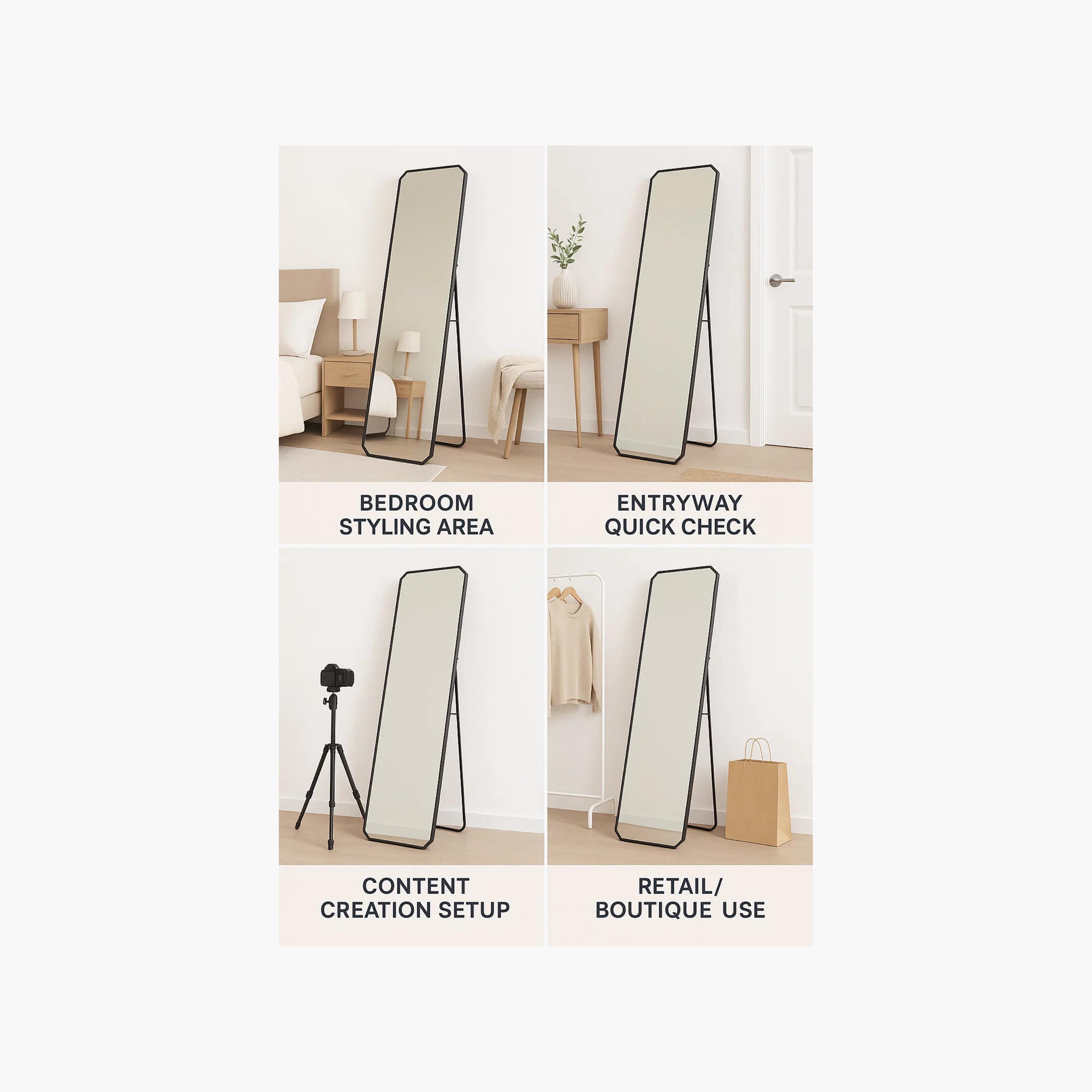 Maria Homes Glass Rectangular Floor Mirror-household-walldecorandmirrors-mirrors-wallmirrors-image-4