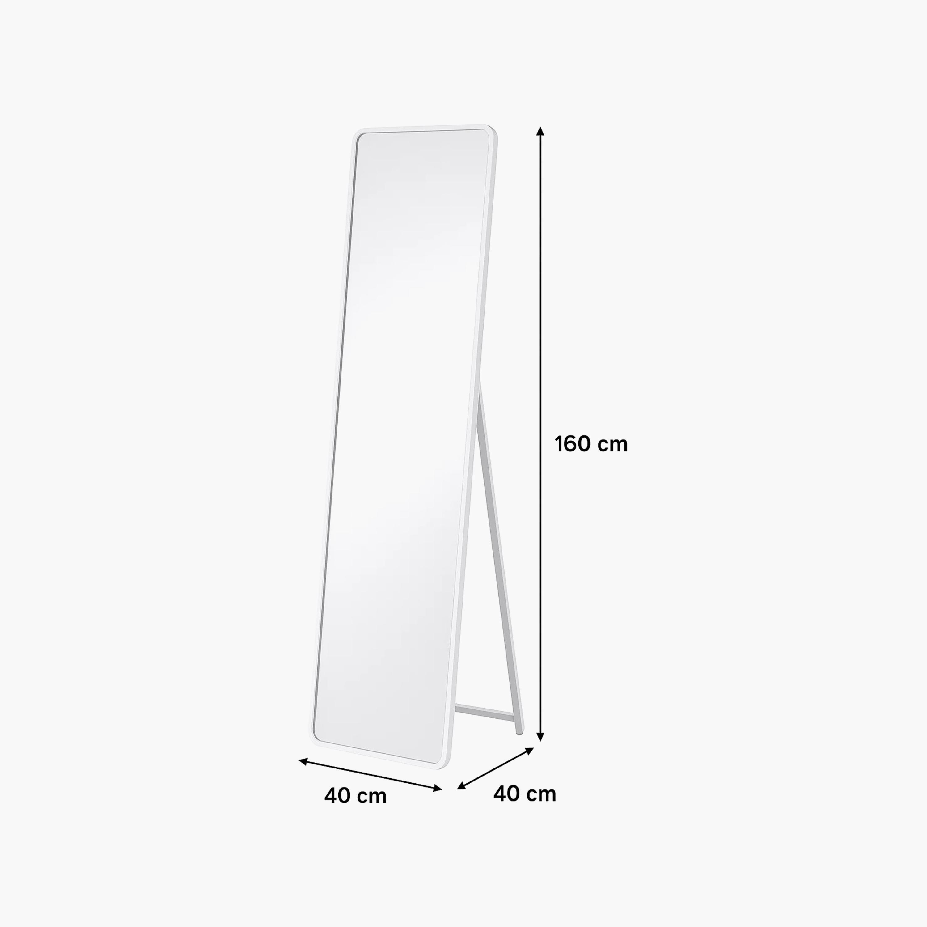 Maria Homes White Glass Rectangular Floor Mirror-household-walldecorandmirrors-mirrors-wallmirrors-image-6