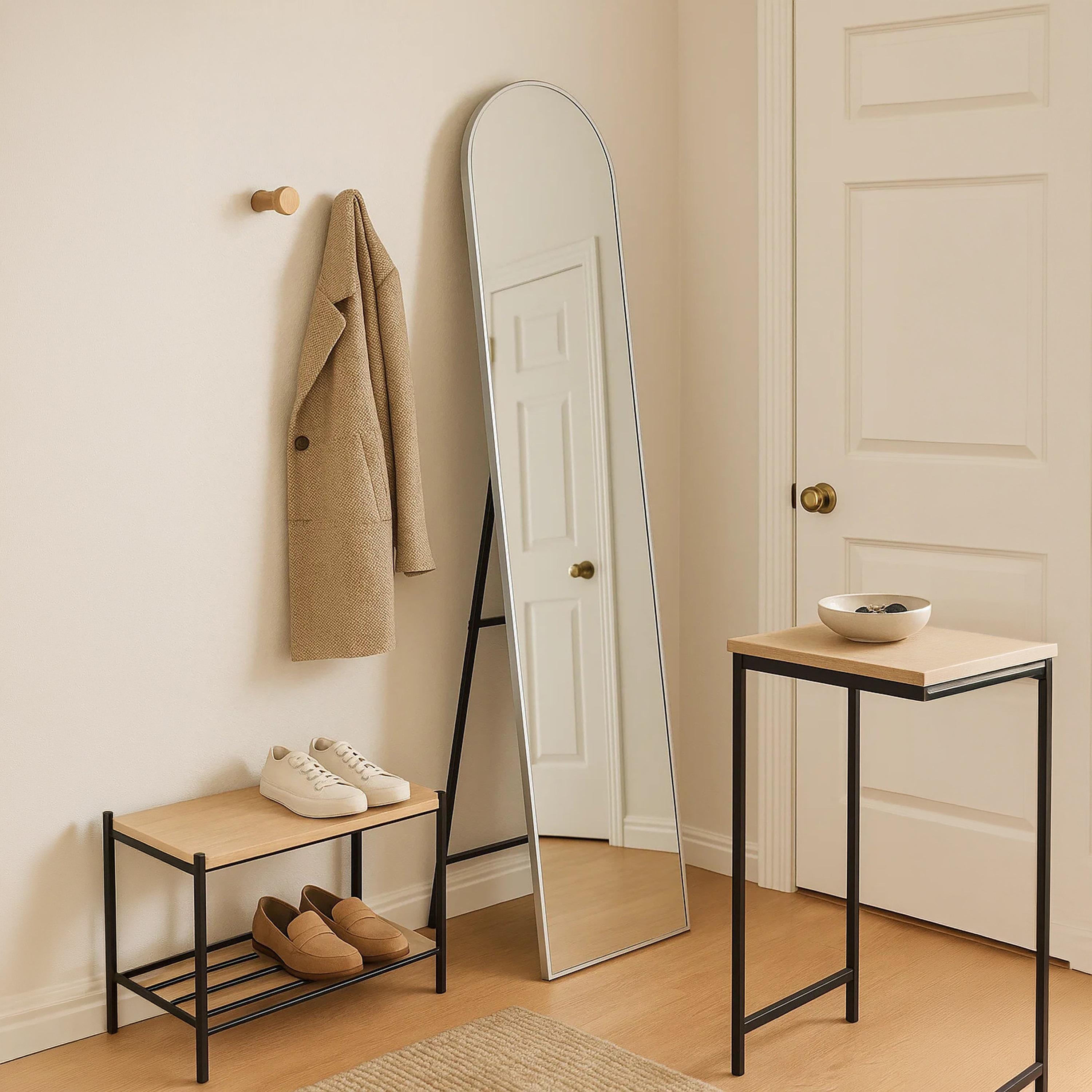 Maria Homes Glass Arched Floor Mirror-household-walldecorandmirrors-mirrors-wallmirrors-image-2