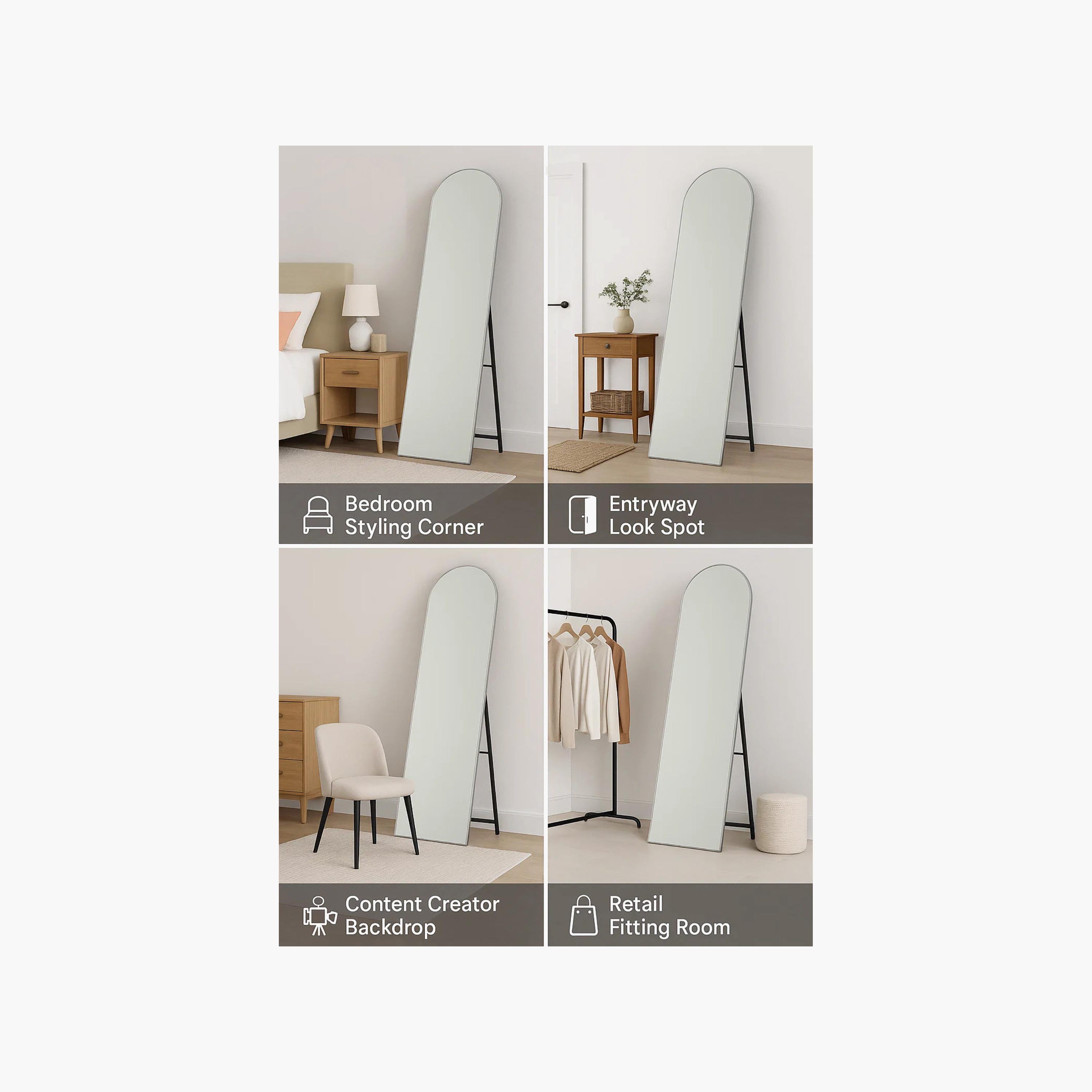 Maria Homes Glass Arched Floor Mirror-household-walldecorandmirrors-mirrors-wallmirrors-image-4