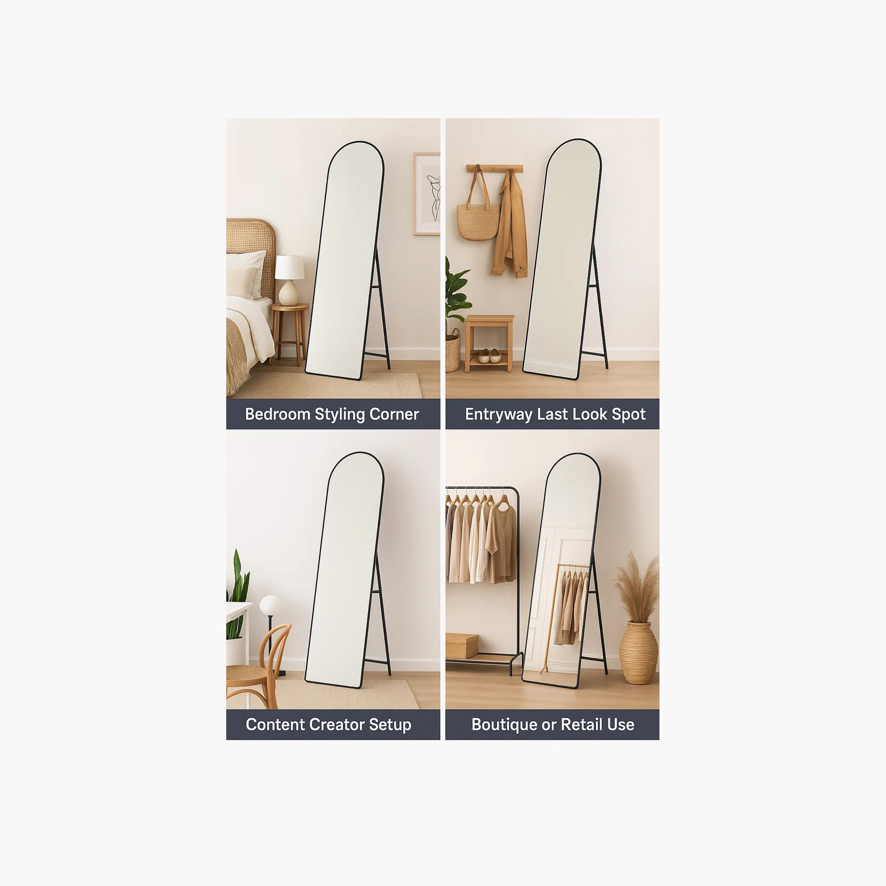 مرآة أرضية زجاجية بتصميم مقوس من ماريا هومز-household-walldecorandmirrors-mirrors-wallmirrors-image-4