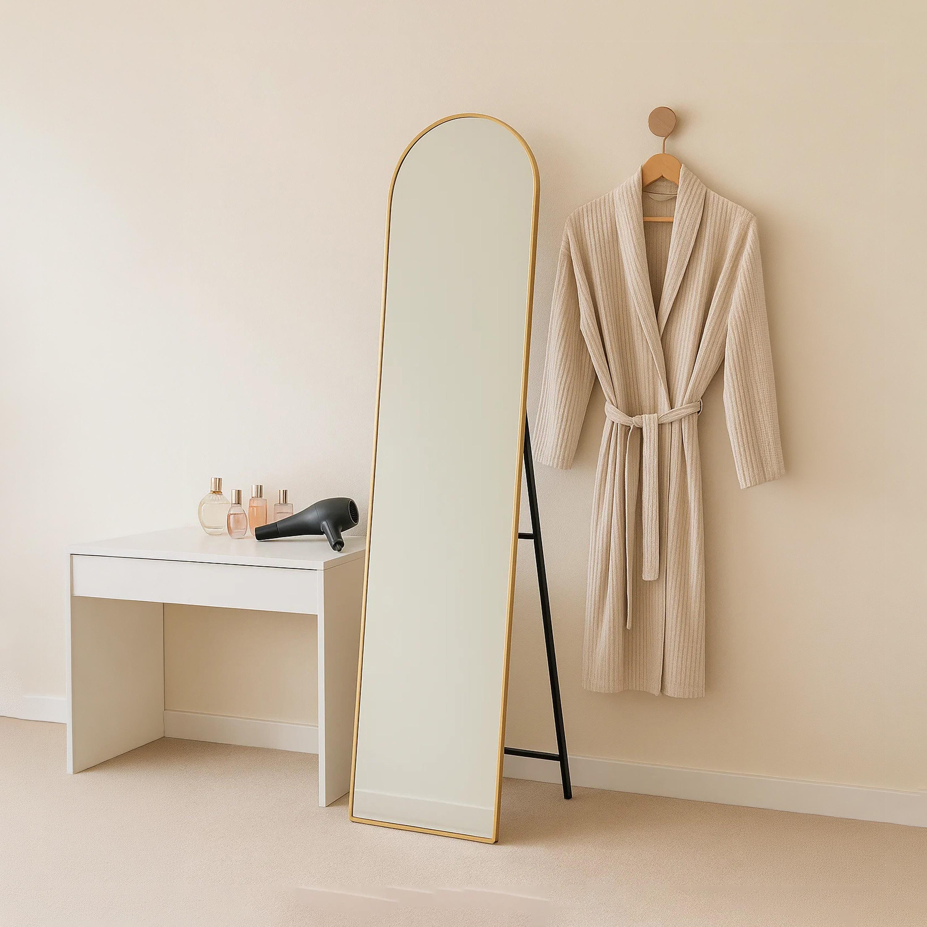 مرآة أرضية زجاجية بتصميم مقوس من ماريا هومز-household-walldecorandmirrors-mirrors-wallmirrors-image-1