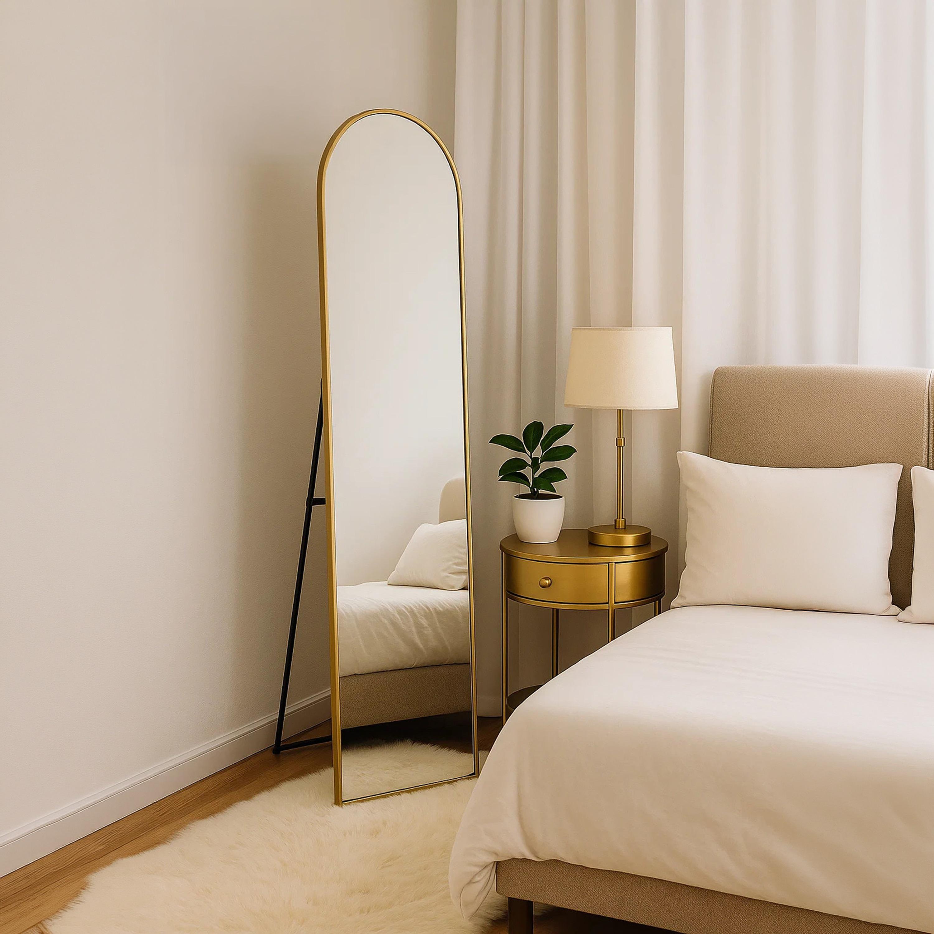 مرآة أرضية زجاجية بتصميم مقوس من ماريا هومز-household-walldecorandmirrors-mirrors-wallmirrors-image-2