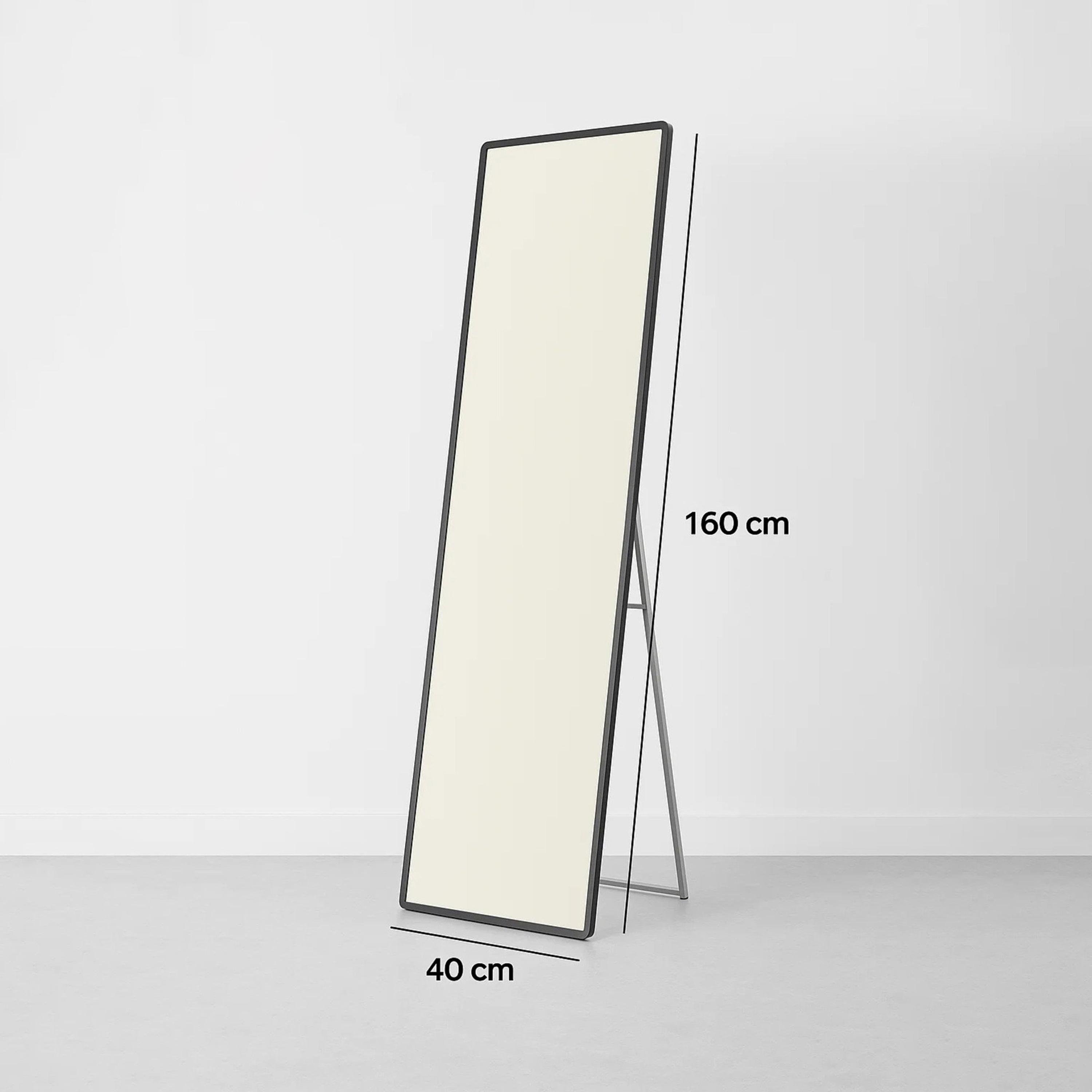 Maria Homes Black Glass Rectangular Floor Mirror-household-walldecorandmirrors-mirrors-wallmirrors-image-6