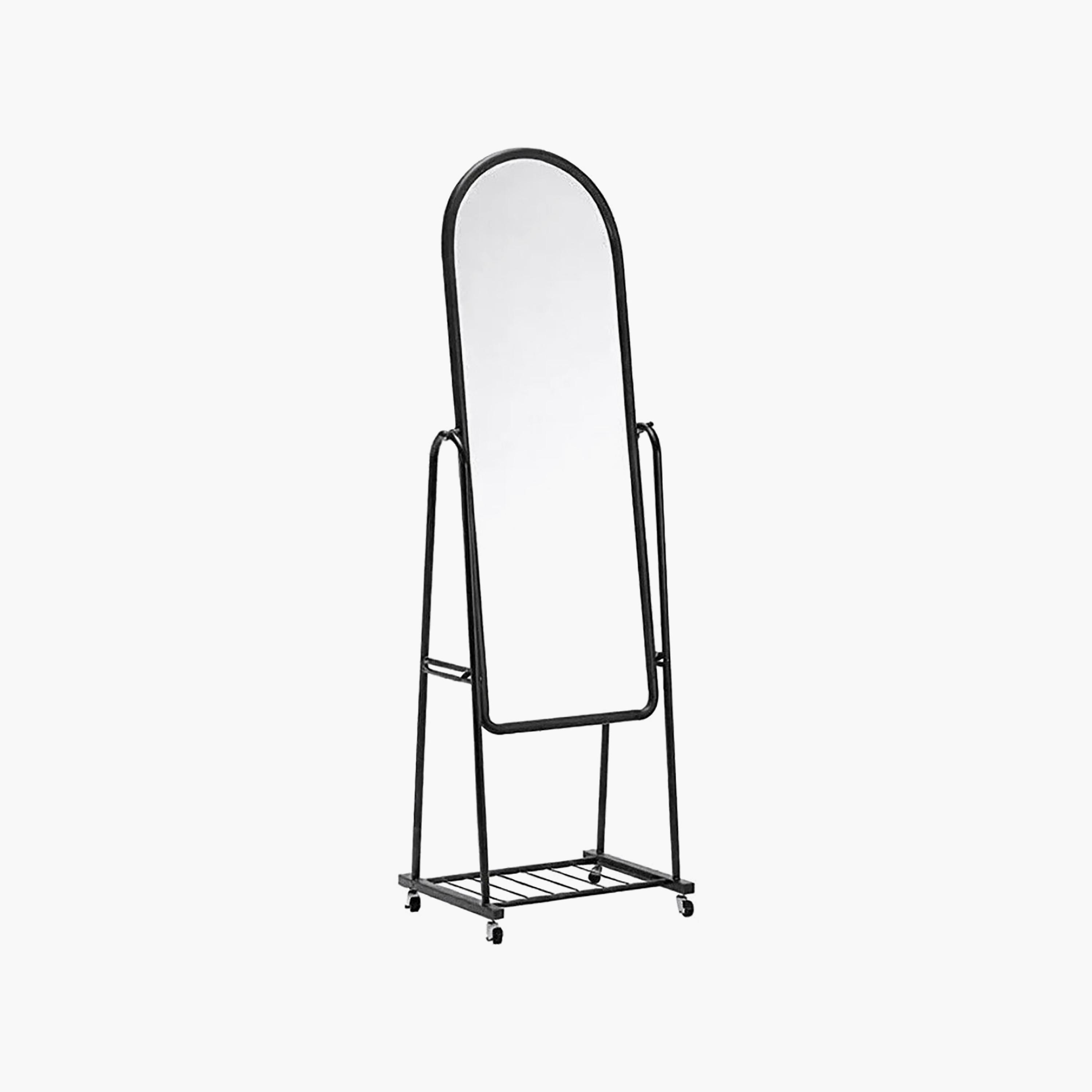 مرآة أرضية بإطار مقوس من الزجاج الأسود من ماريا هومز-household-walldecorandmirrors-mirrors-wallmirrors-image-5