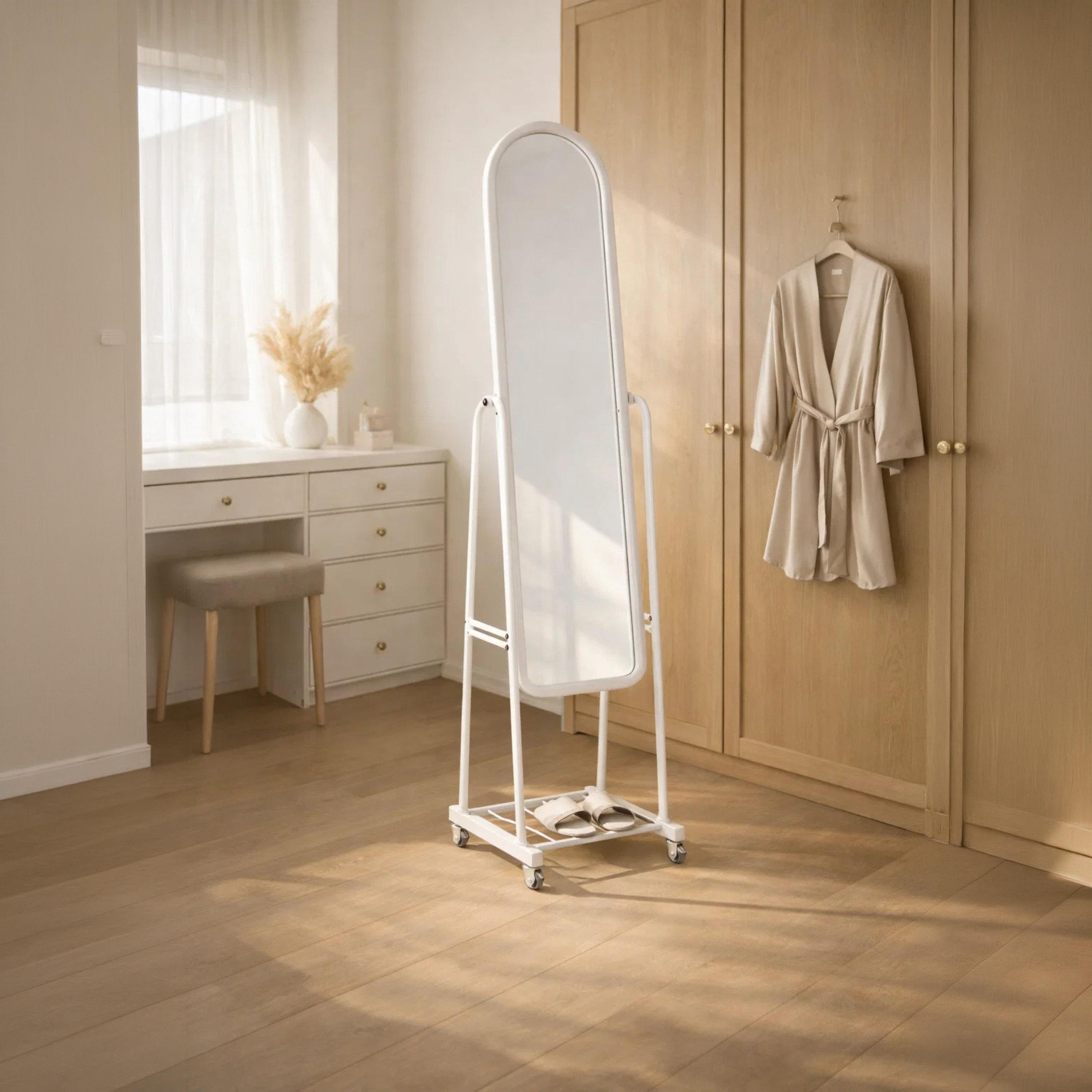 مرآة أرضية زجاجية بتصميم قوس أبيض من ماريا هومز-household-walldecorandmirrors-mirrors-wallmirrors-image-2