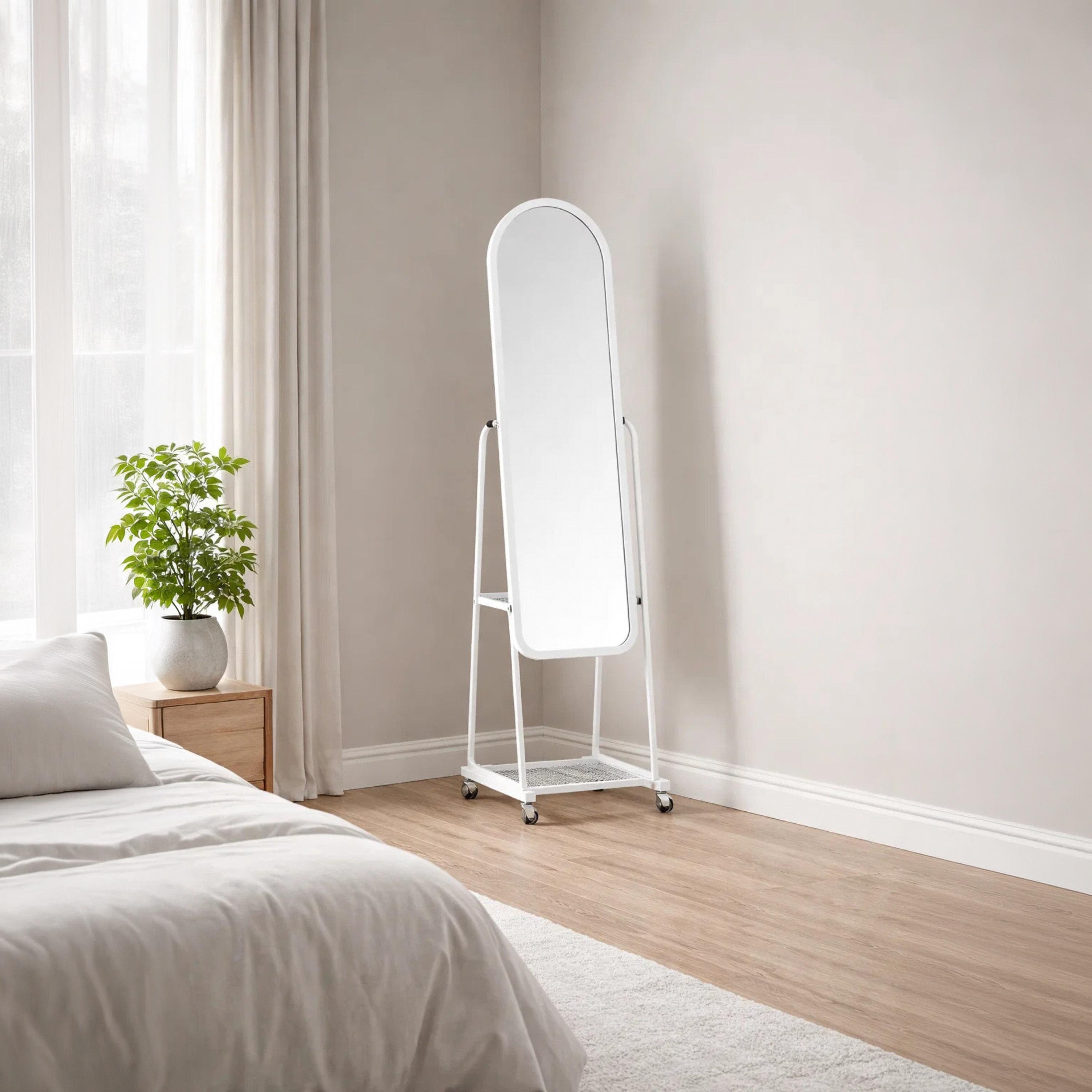 مرآة أرضية زجاجية بتصميم قوس أبيض من ماريا هومز-household-walldecorandmirrors-mirrors-wallmirrors-image-3
