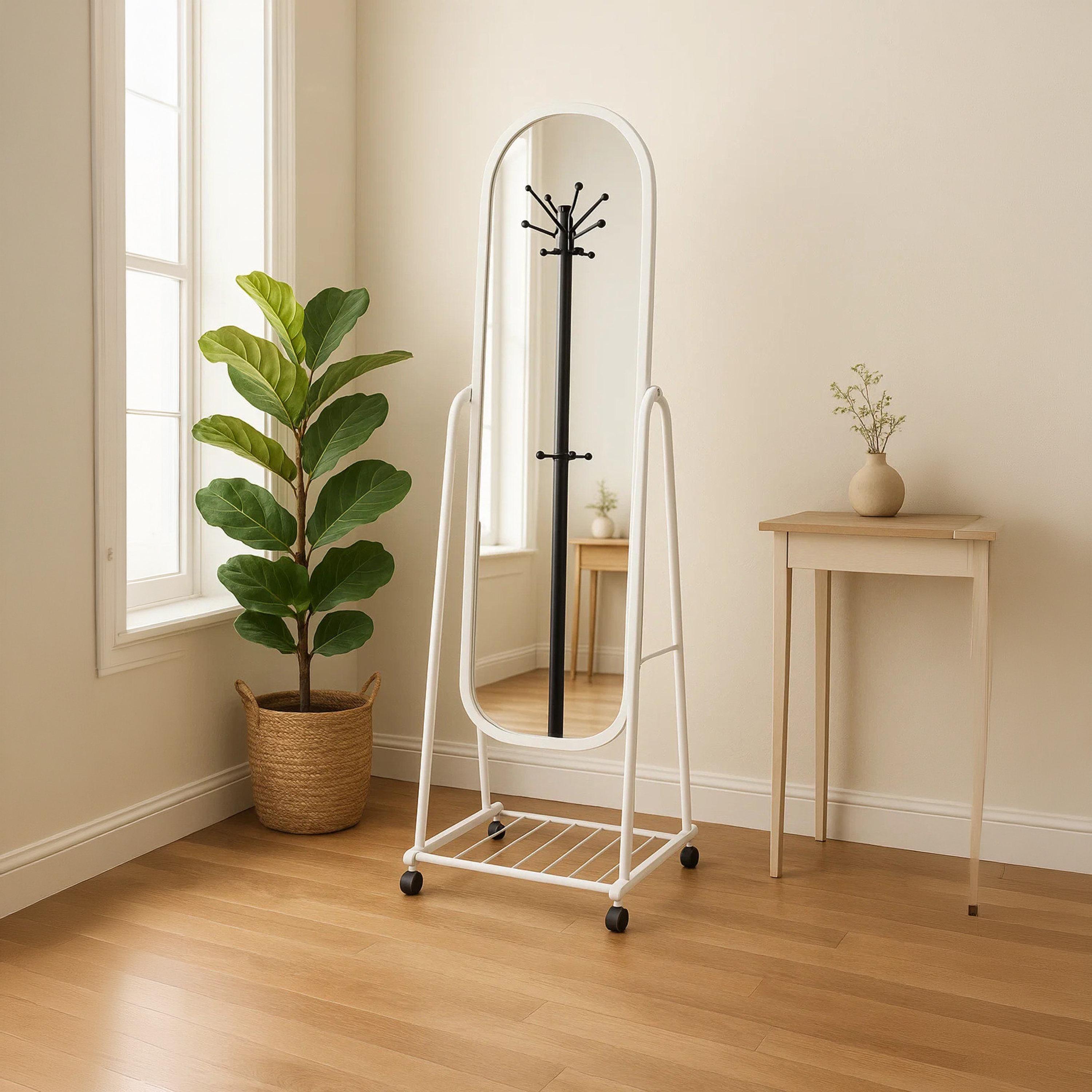 مرآة أرضية زجاجية بتصميم قوس أبيض من ماريا هومز-household-walldecorandmirrors-mirrors-wallmirrors-image-1