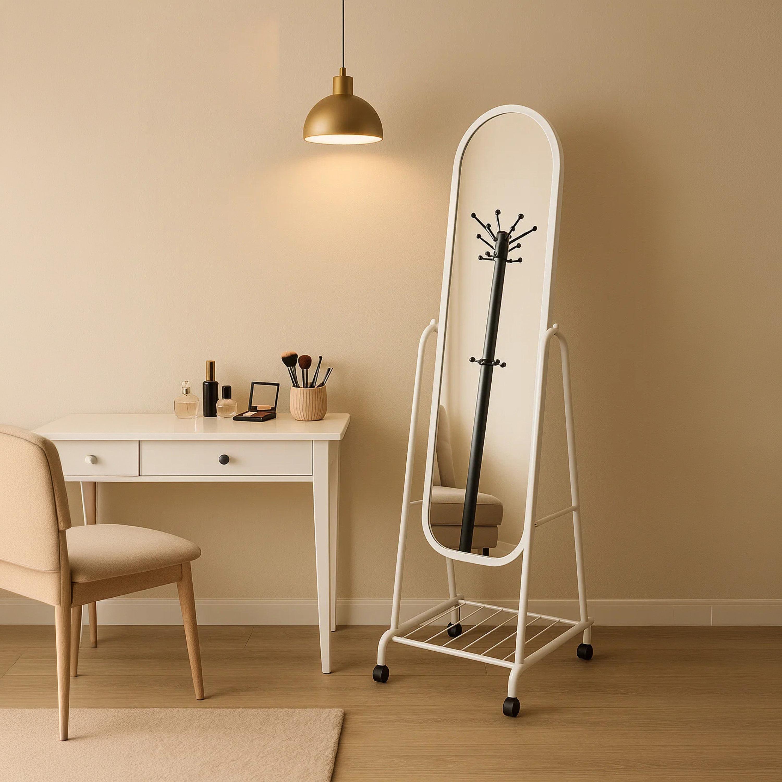 مرآة أرضية زجاجية بتصميم قوس أبيض من ماريا هومز-household-walldecorandmirrors-mirrors-wallmirrors-image-2