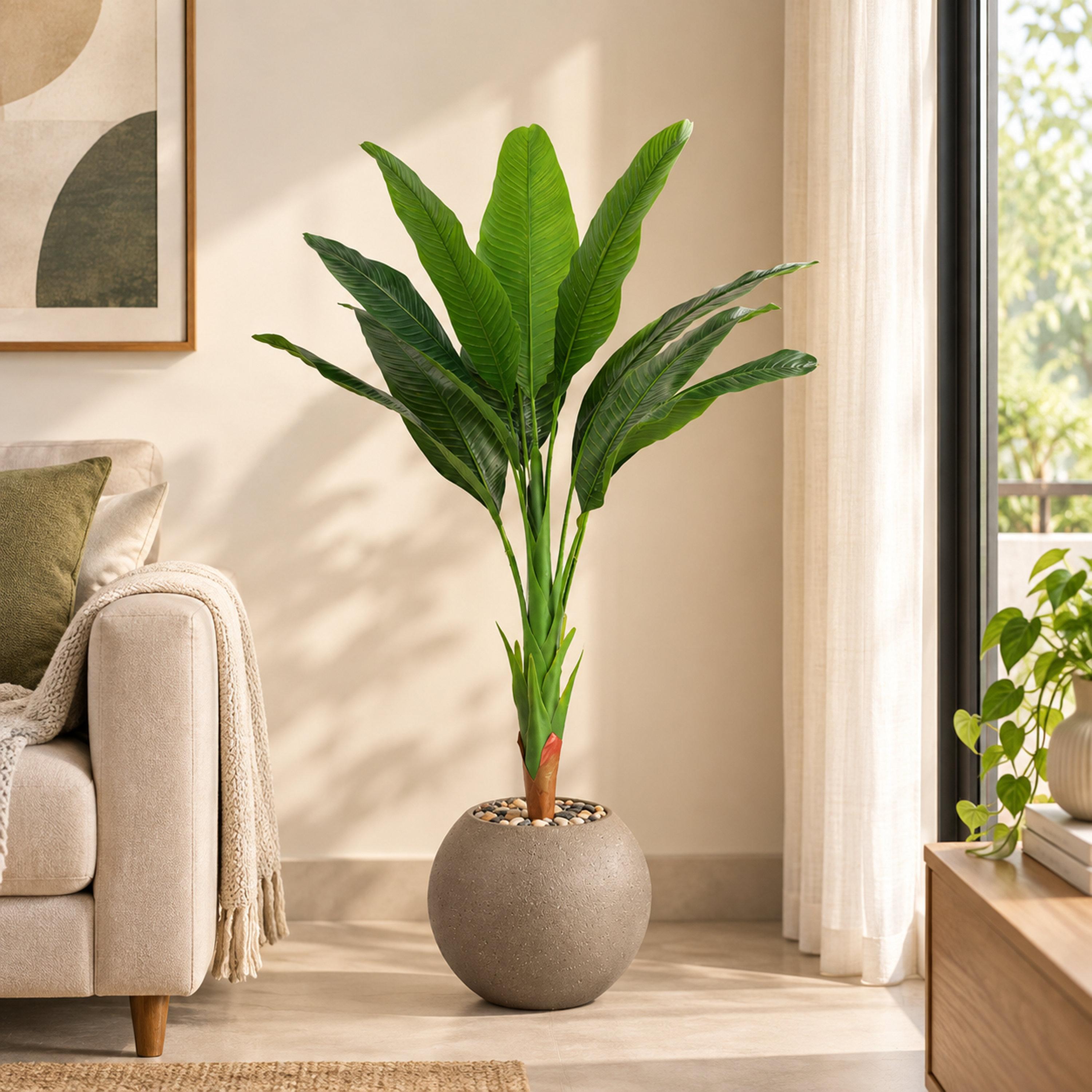 نبتة صناعية بيرد أوف بارادايس بأصيص متعددة الألوان من ماريا هومز-household-gardenandoutdoor-artificialflowersandplants-flowers-image-1